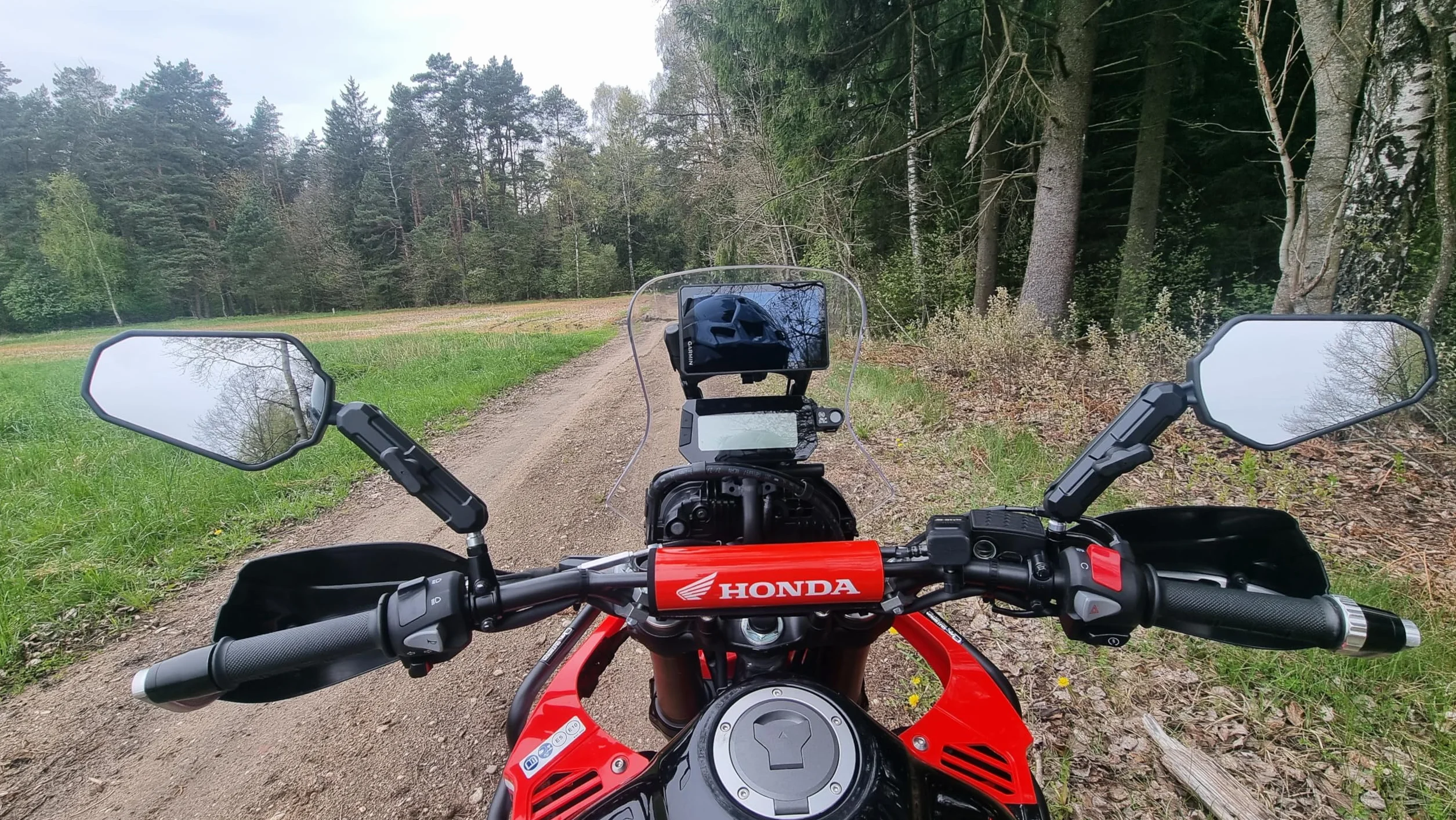 Lusterko motocyklowe 360° E24 regulowane enduro 22 mm M8/M10