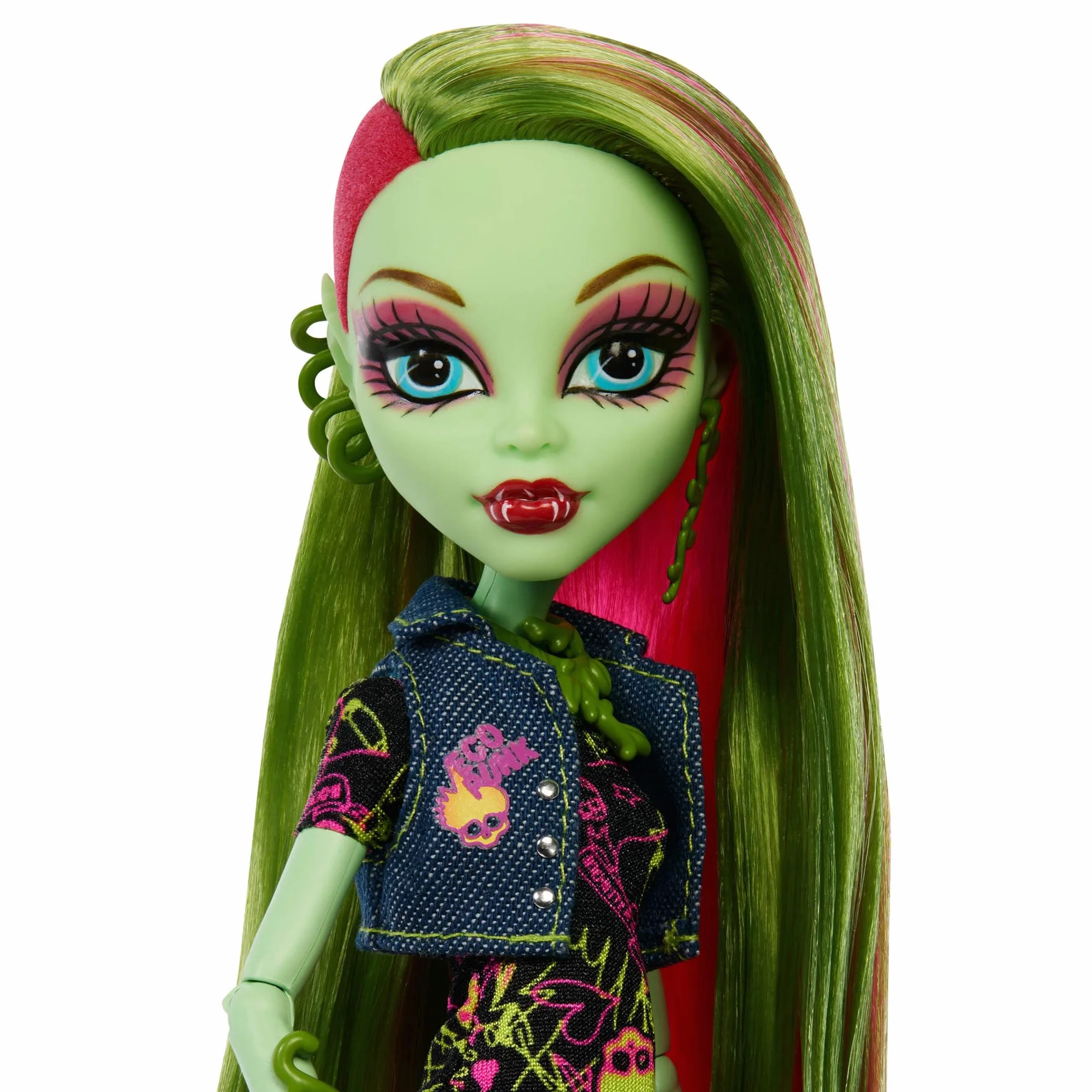 Monster High Venus McFlytrap Reprodukcja Lalka kolekcjonerska, podstawka, pamiętnik i zwierzątko Chewlian, zabawka dla dzieci 6+, fanów i kolekcjonerów, JHK58