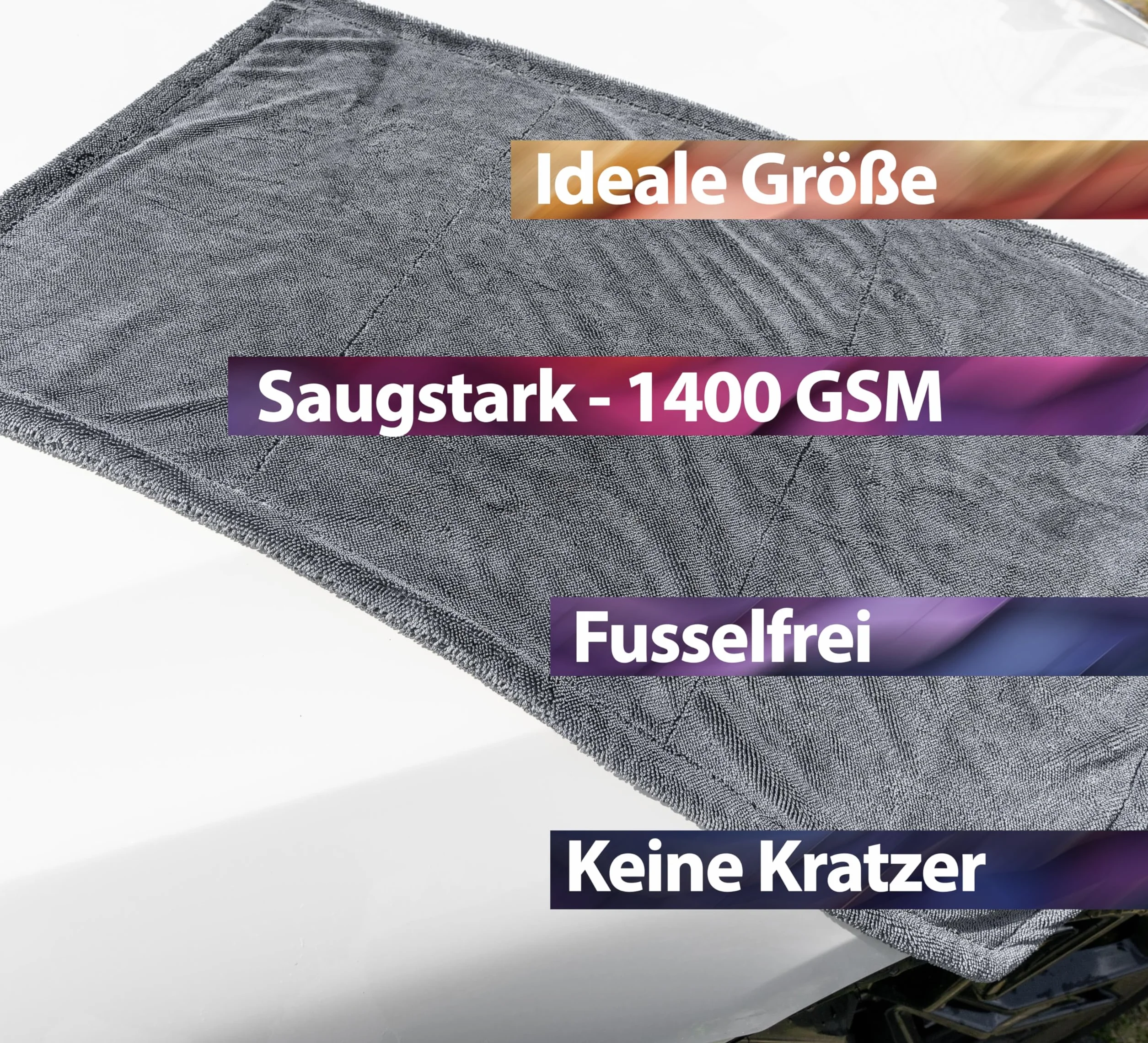 Kemes Ściereczki z mikrofibry XXL 1400 g/m² 50 x 80 cm szara