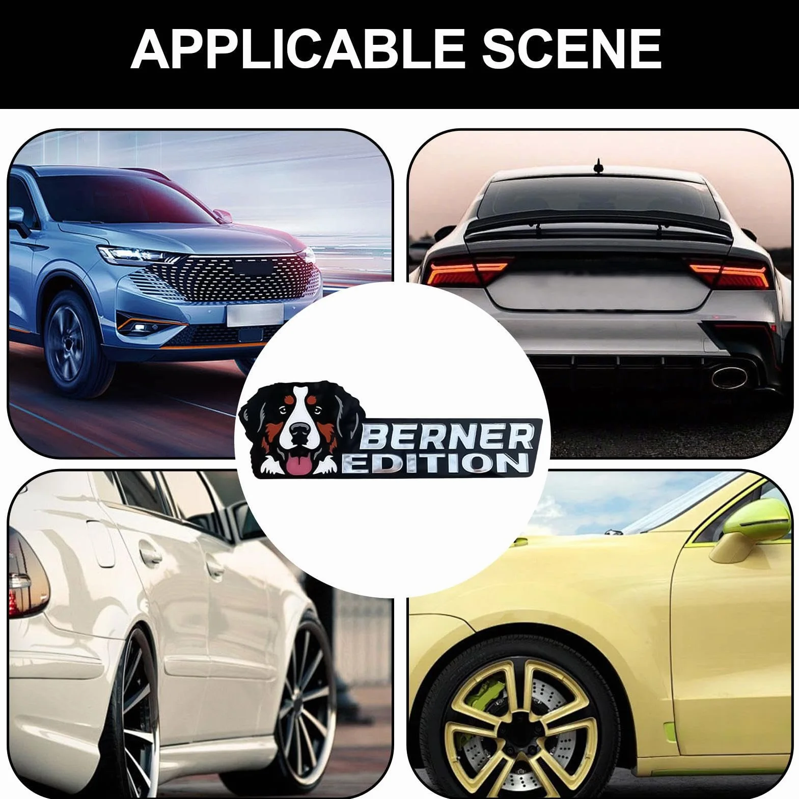 Dog Car Stickers Dog Car Stickers E s Auto Emblematy E s stylowe auto auto auto śmieszne akrylowe naklejki na aut