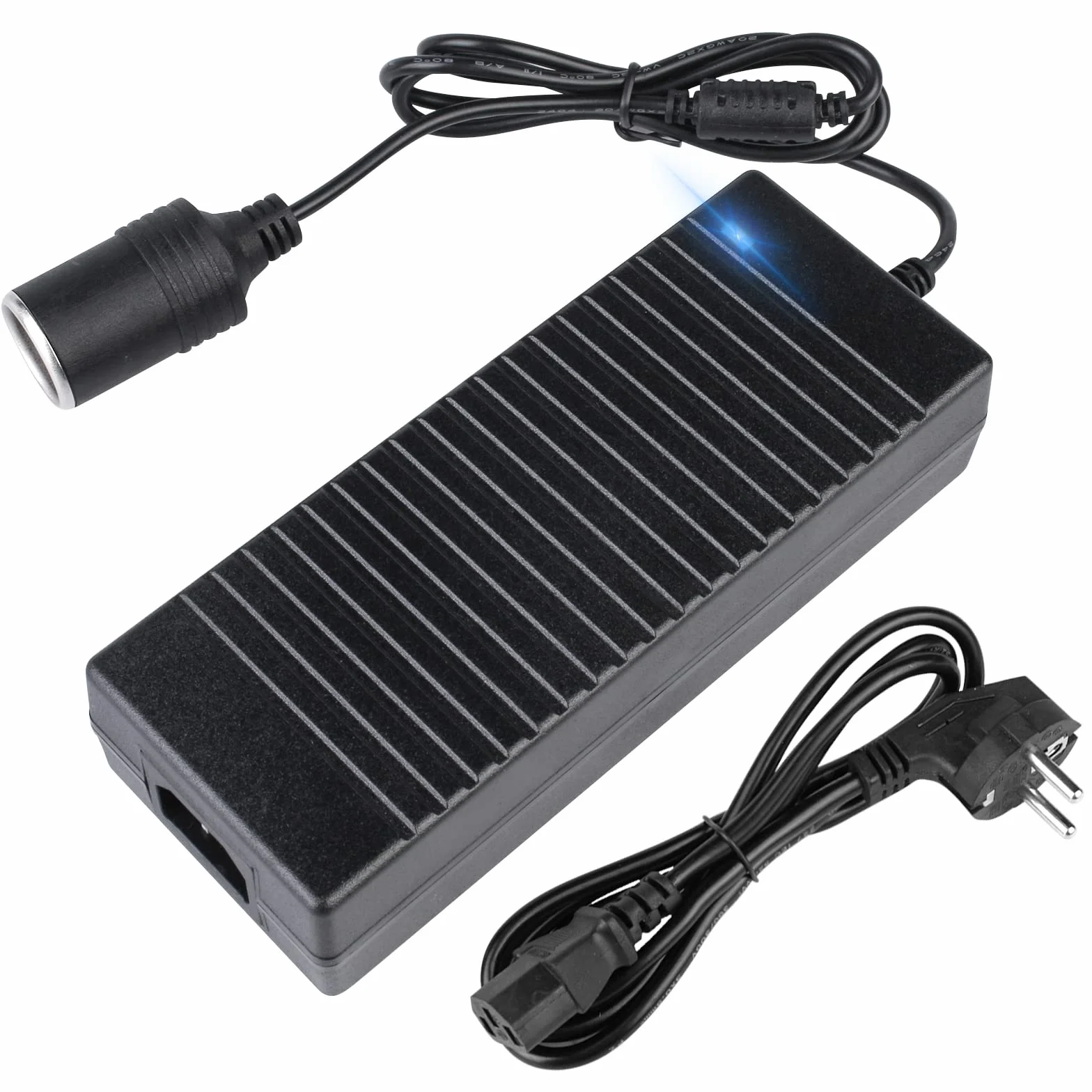 10 A 120 W AC na DC Adapter, Zasilacz samochodowy, Zasilacz do zapalniczki samochodowej, 110-240 V, konwerter sieciowy z zapalniczką, do lodówki samochodowej, inflatora