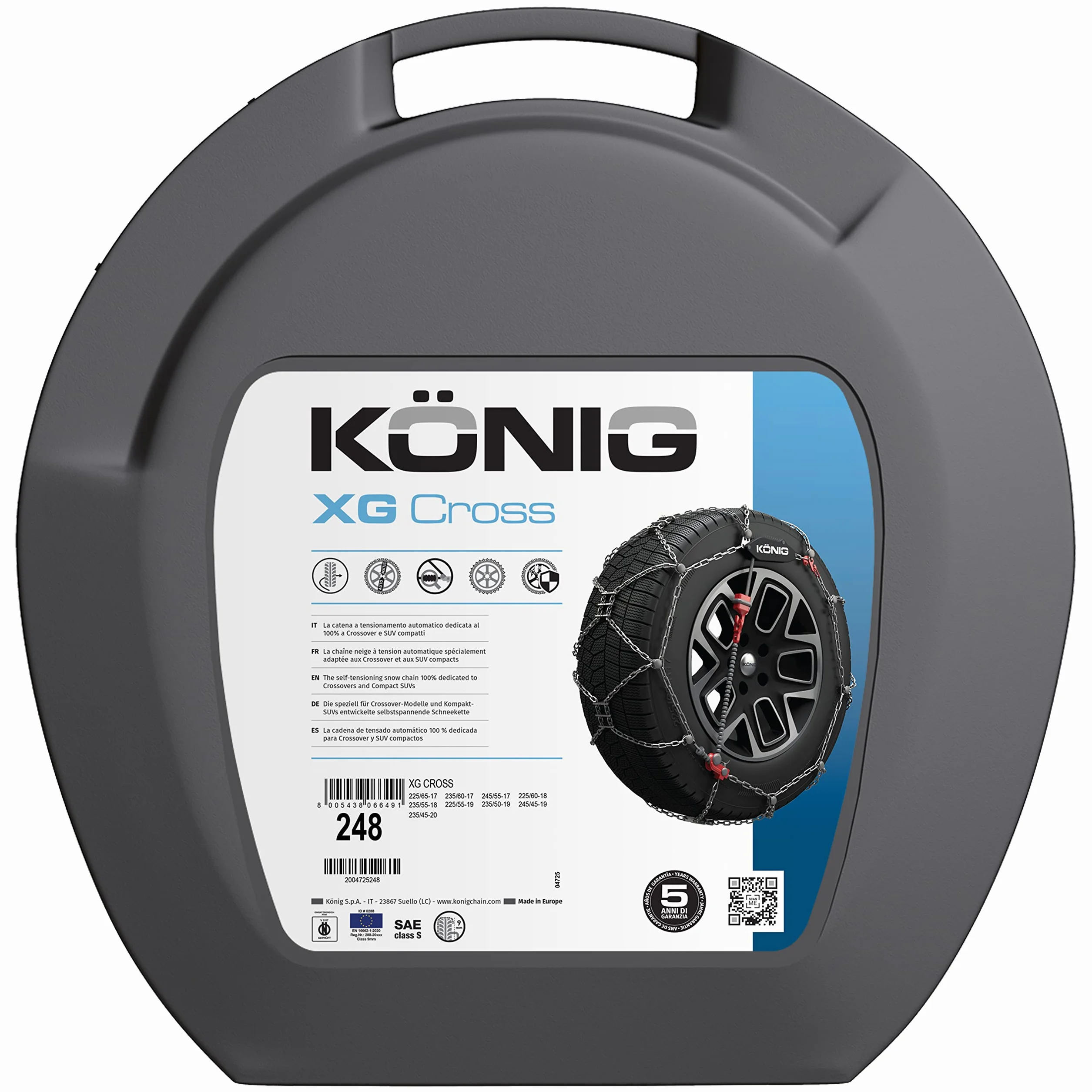KÖNIG Łańcuchy śniegowe XG Cross 249