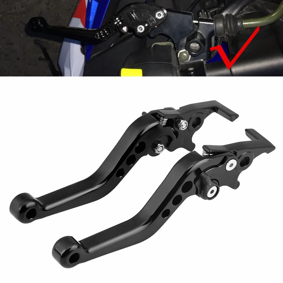 Dźwignie hamulca motocyklowego CNC ze stopu aluminium, podwójna dźwignia hamulca tarczowego i sprzęgła, czarna para