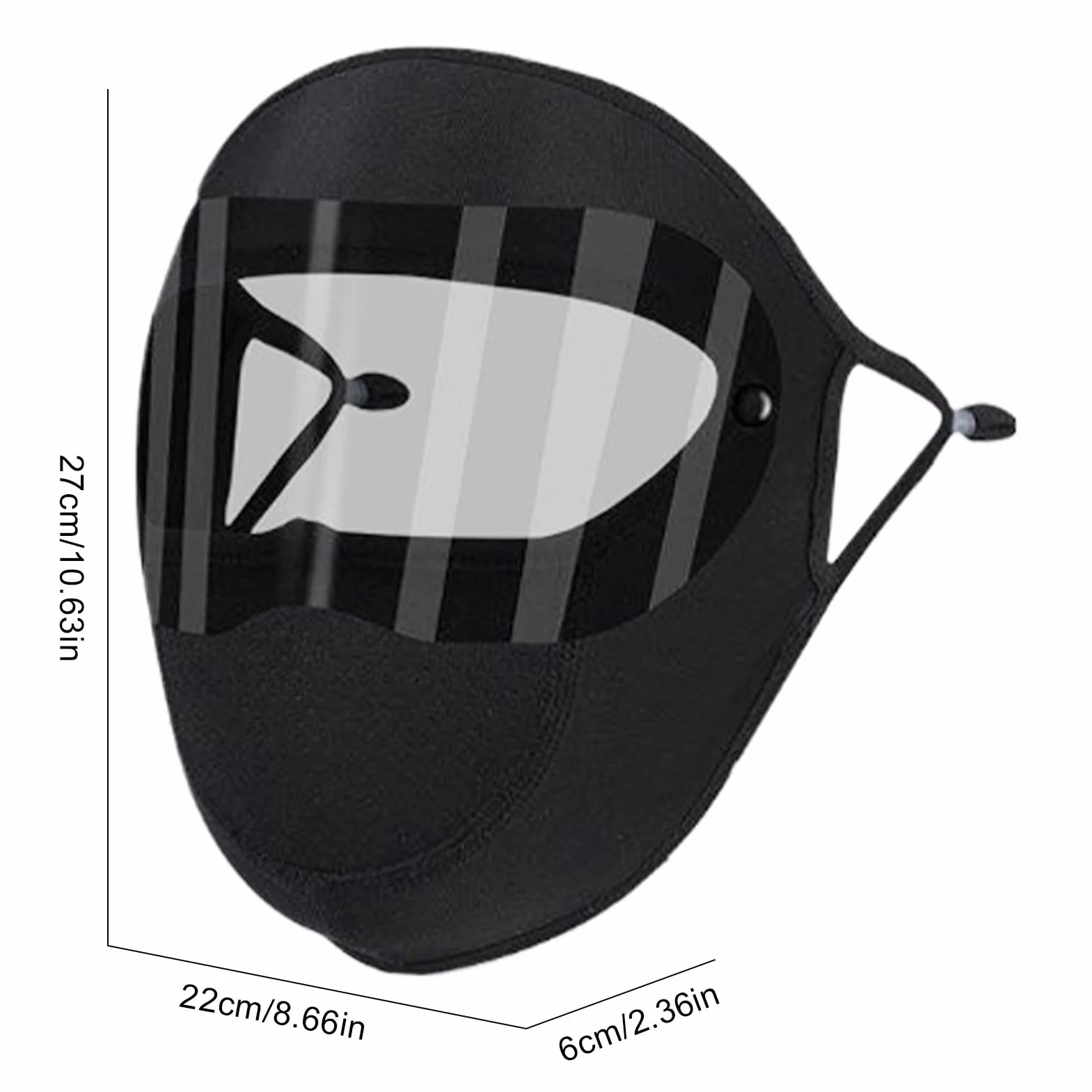 Face Cover Face Shield Sun Protection 10.63x8.66x2.36 inch Windproof Cycling Outdoor Motorcycle