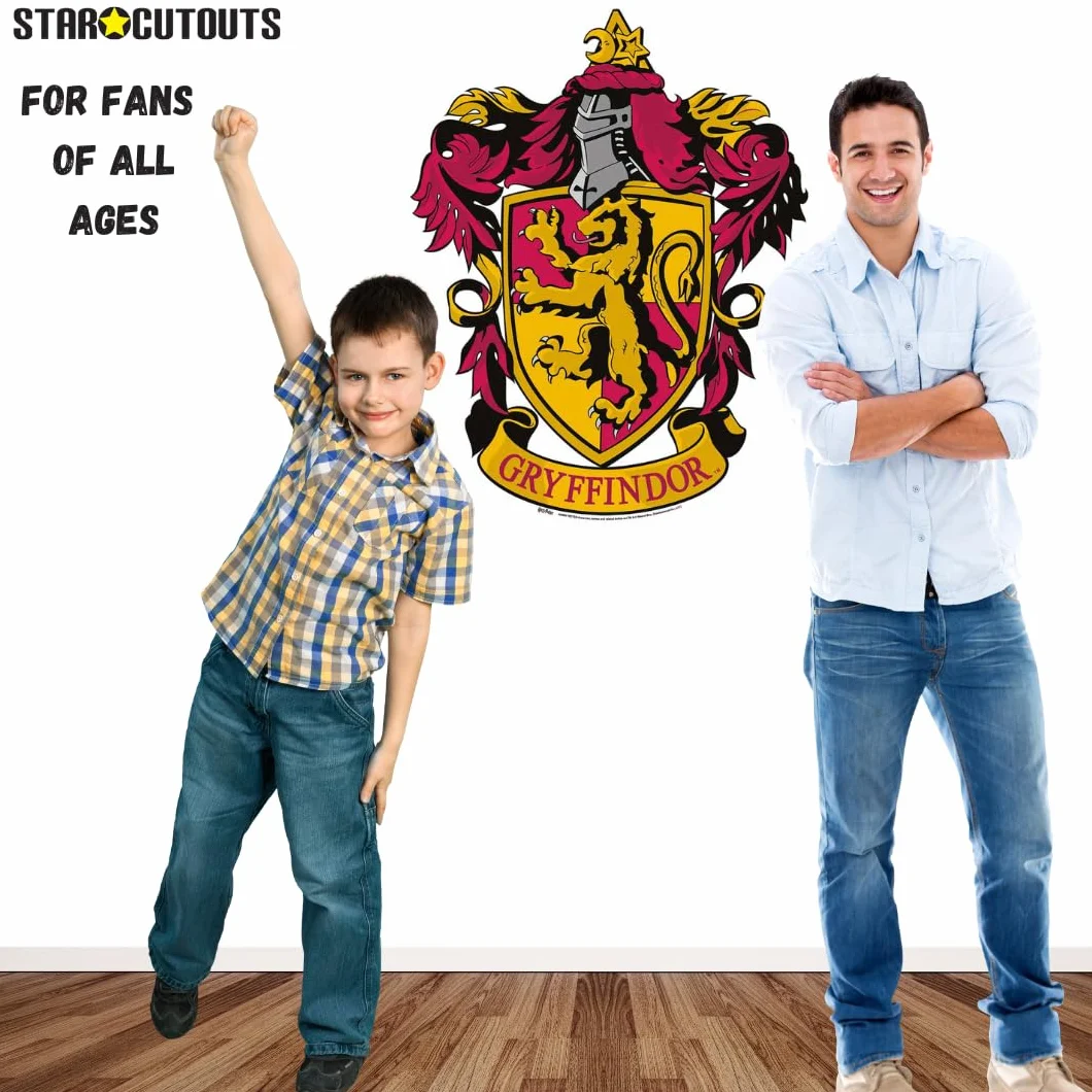 Gryffindor emblemat z oficjalnych książek Harry Potter, karton, emblemat Gryffindor, 61 x 48 x 61 cm