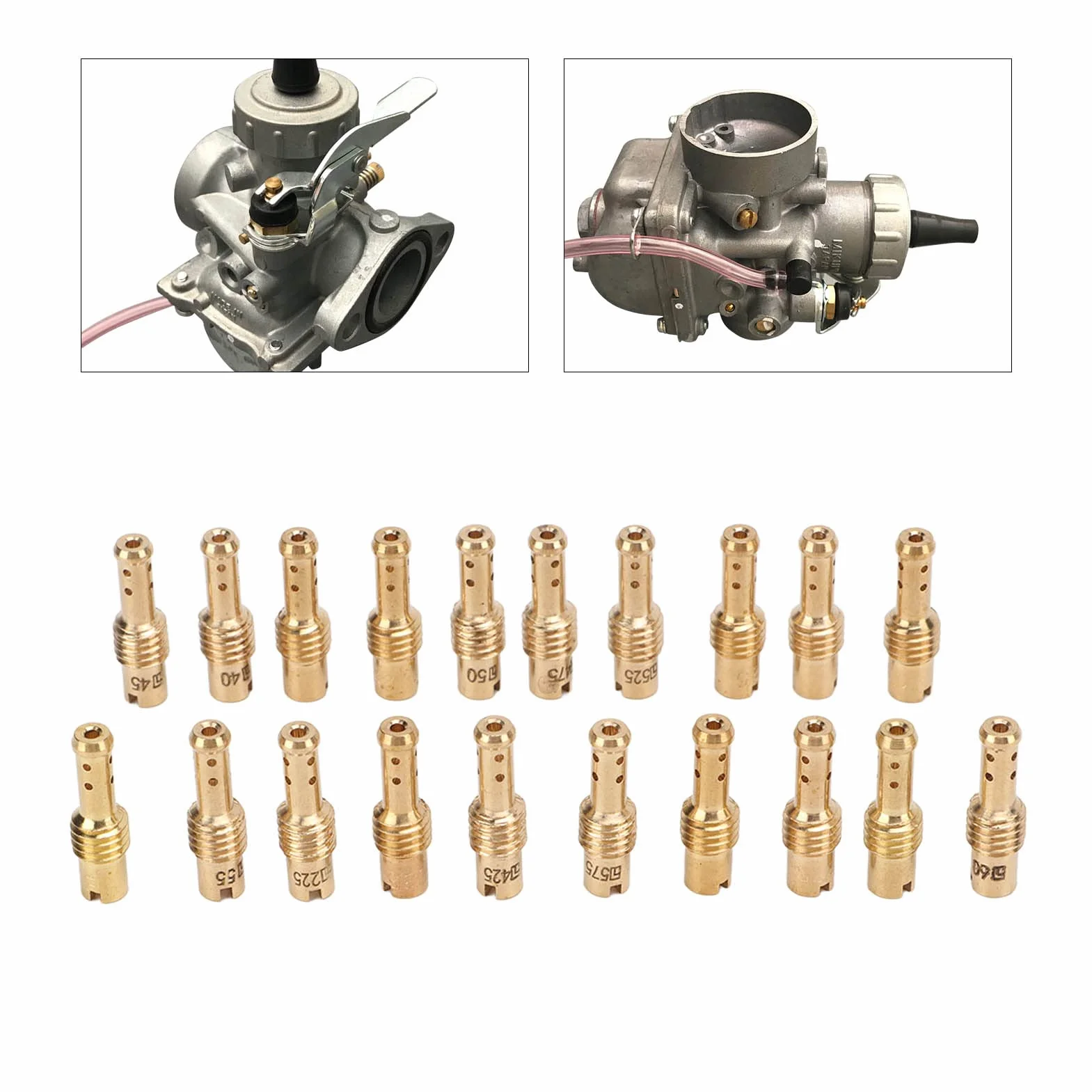 Zestaw Dysze Gaźnika Motocyklowego Slow Pilot Jet 12.5-60 Metal Zamiennik dla VM TM TMX