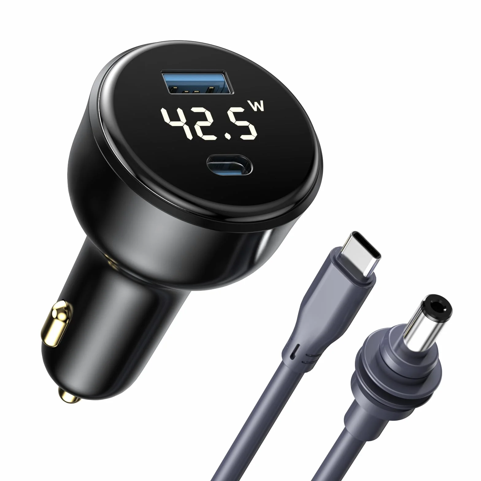 XLTTYWL Starlink Mini kabel 12 V - Star Link Mini adapter do zapalniczki samochodowej i kabel zasilający DC 12 V-24 V z cyfrowym wyświetlaczem przewód do ładowania z portem USB typu C, 3 m