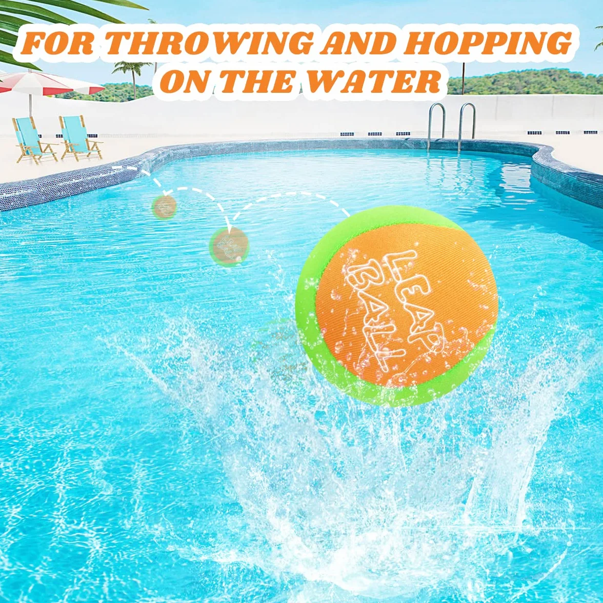 Ryaco Leap Water Bouncing Ball-4 Pack Bouncing Ball Zabawki plażowe dla wszystkich grup wiekowych ekstremalna zabawa w wodzie z przyjaciółmi i rodziną na plaży nad jeziorem