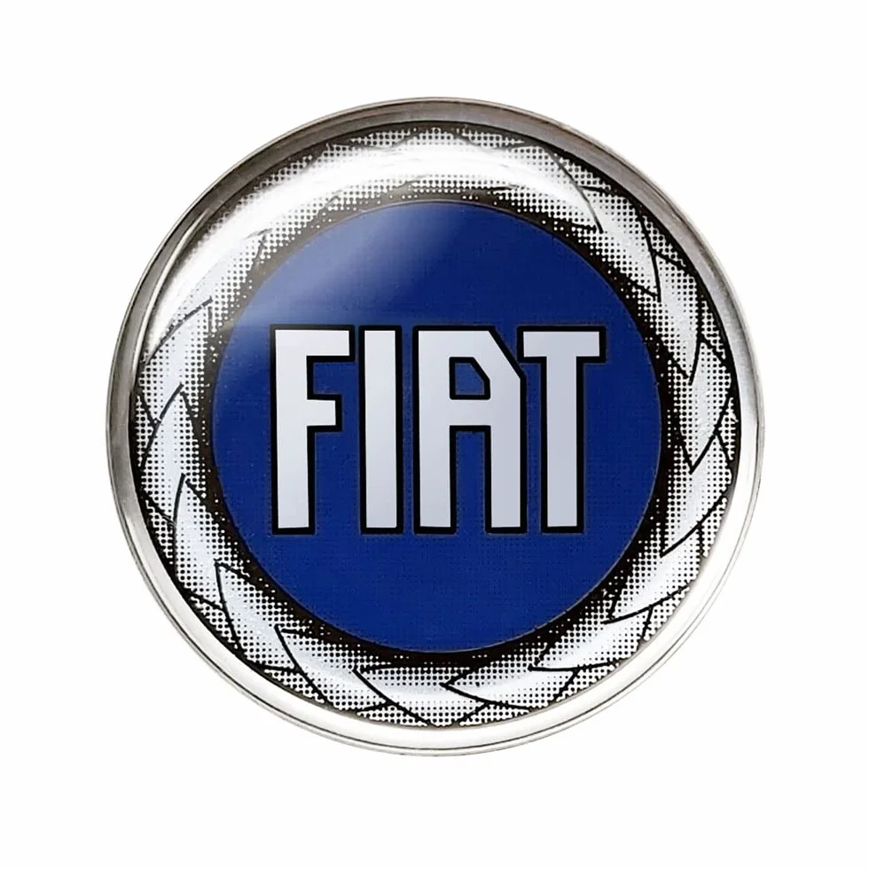 Fiat 21208 Naklejka 3D Logo Niebieskie 58 mm