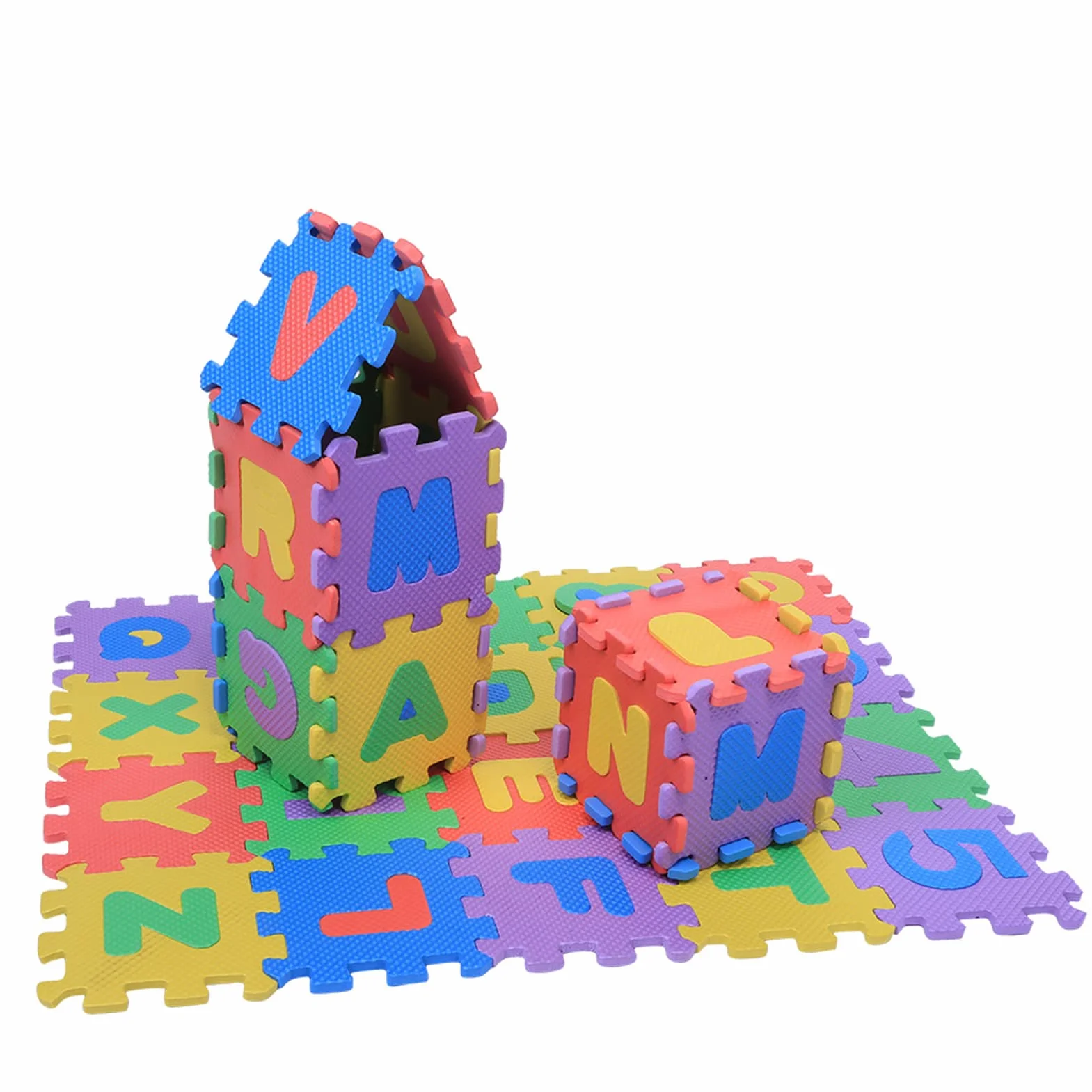 36-częściowa mata do zabawy z miękkiej pianki EVA, cyfry, litery, puzzle, maty do zabawy, wykładziny podłogowe, maty kwadratowe, maty do zabawy dla niemowląt i