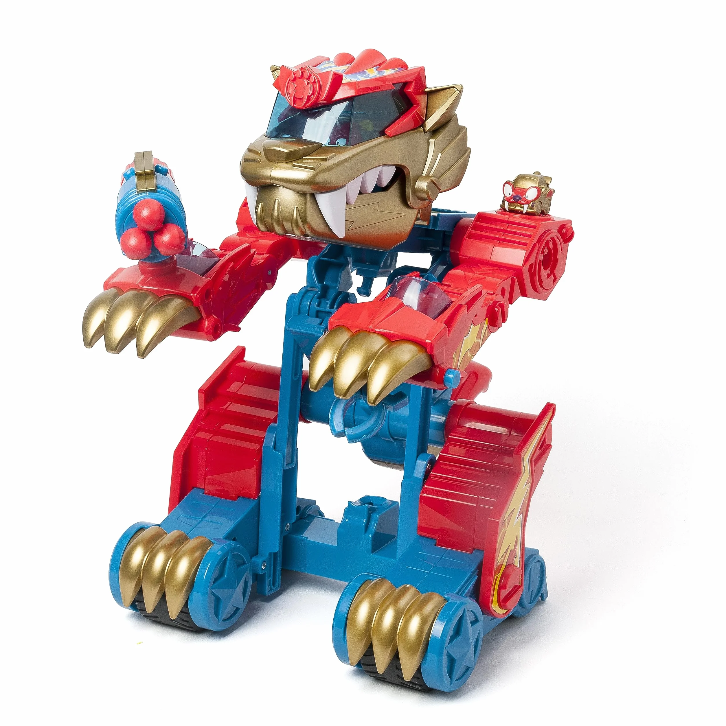 SUPERTHINGS – Transformable Robot Tiger. Robot przekształca się w pojazd. Zawiera ekskluzywne 1 Wild Kid i 1 Wild SuperThing.