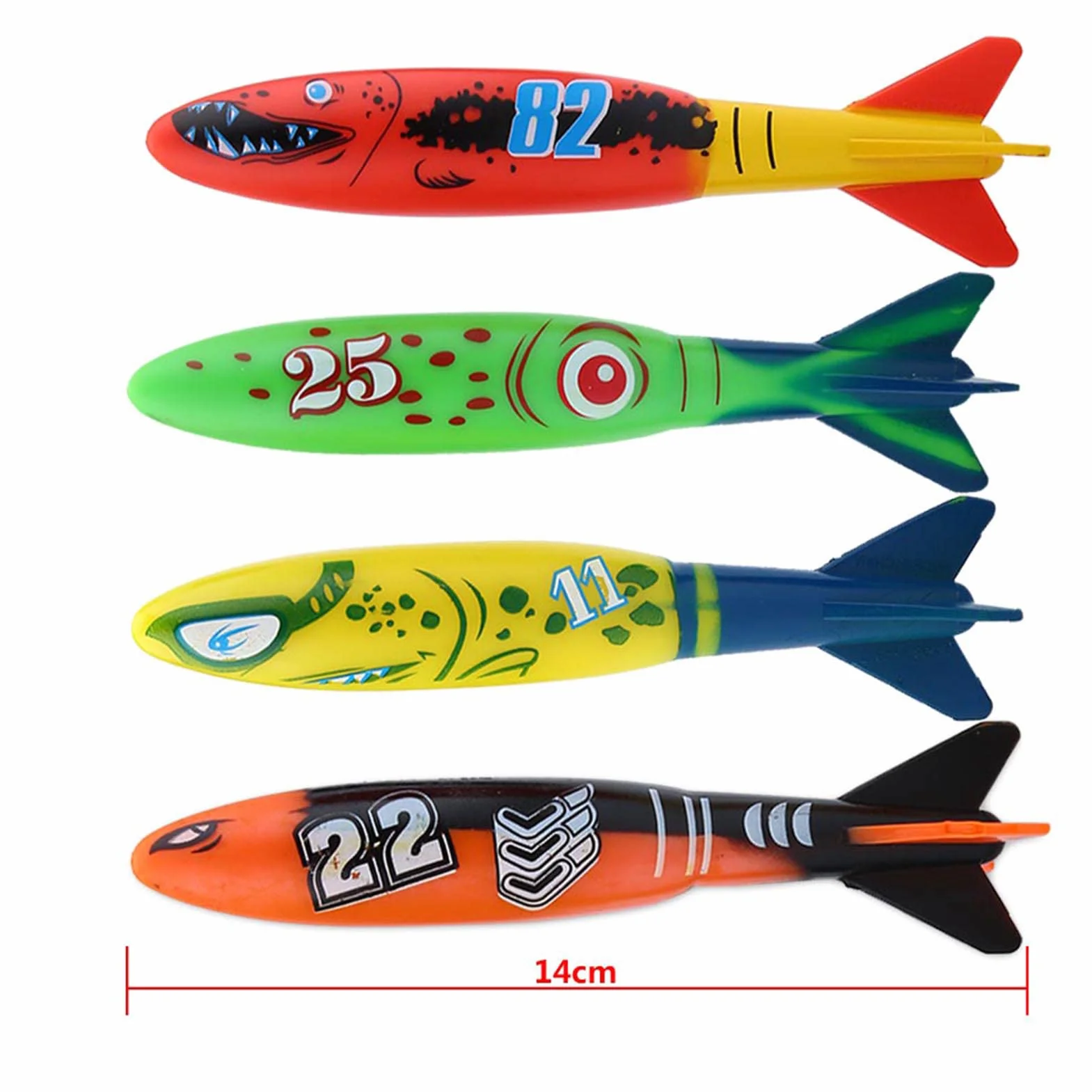 Vgeby Nurving Torpedo Toys, 4 sztuki zabawki treningowe nurkowe zabawki sportowe dla dzieci Podwodna gra