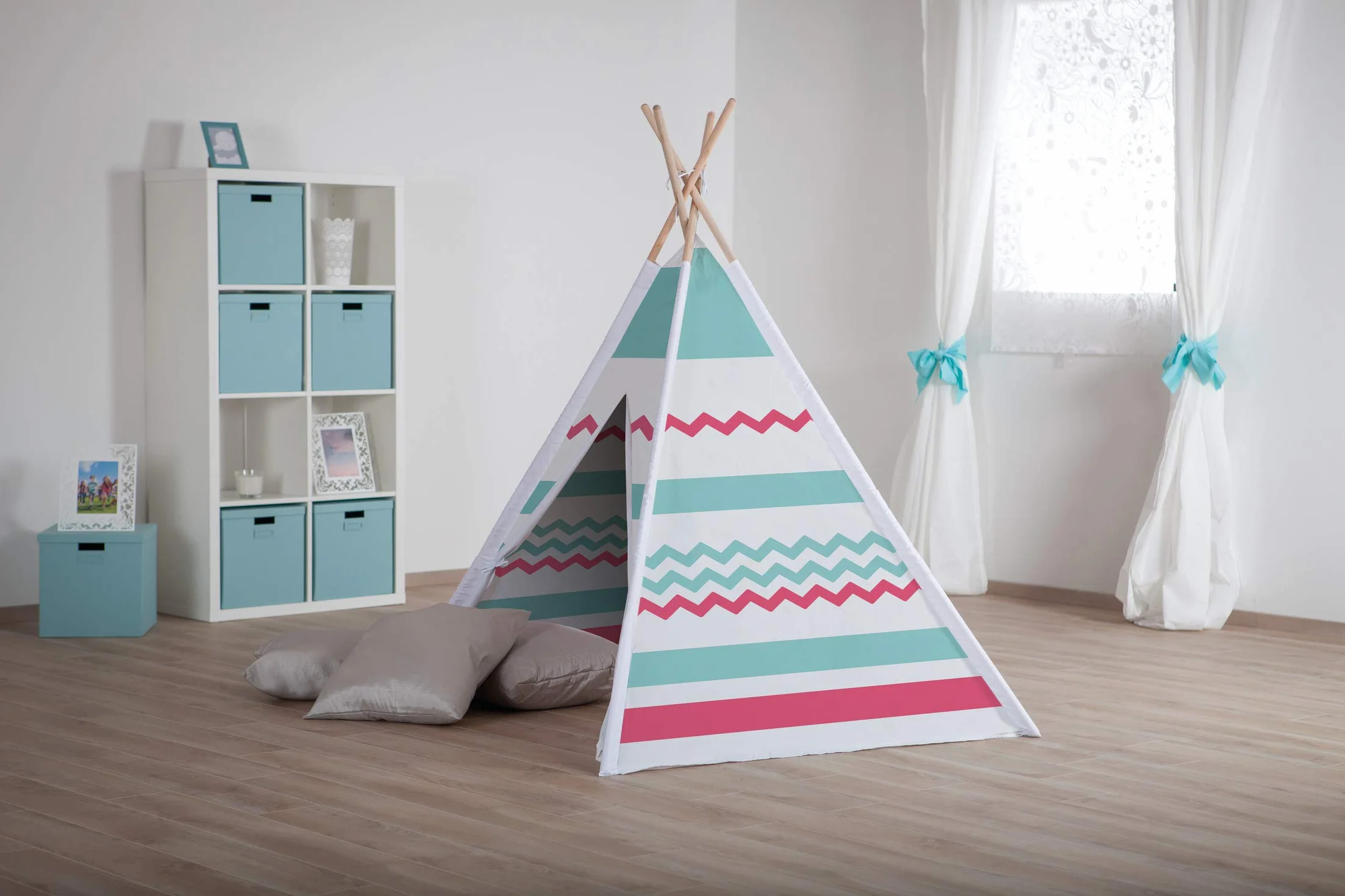 John 130077204 Duży, przestronny namiot TIPI z tkaniny, 120 x 120 x 160 cm, dla dzieci od 3 lat