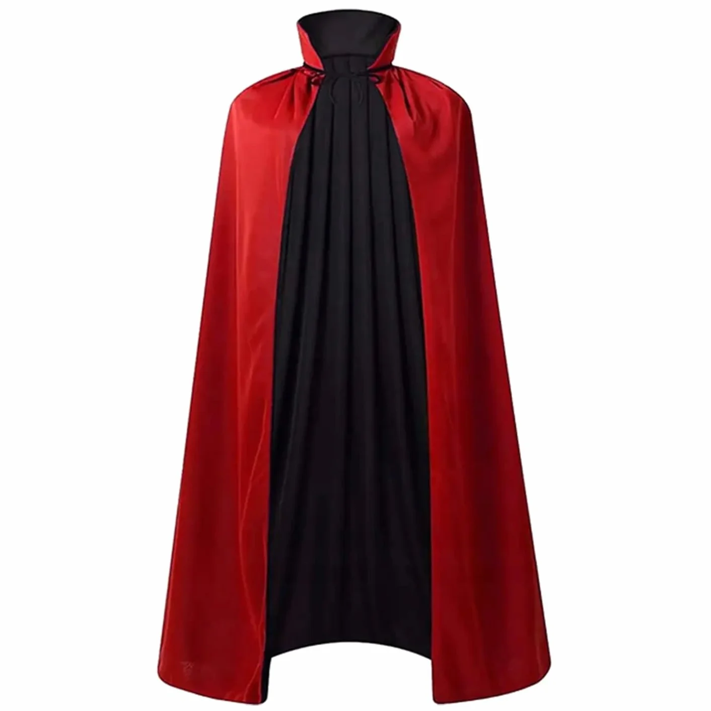 KRUMAD Peleryna Halloween Dwustronna 80 cm Czarna Czerwona, Uniwersalny Strój dla Dzieci i Dorosłych, Kostium Wampira Drakuli, Dodatek na Bal, Imprezę, Karnawał, Przebranie