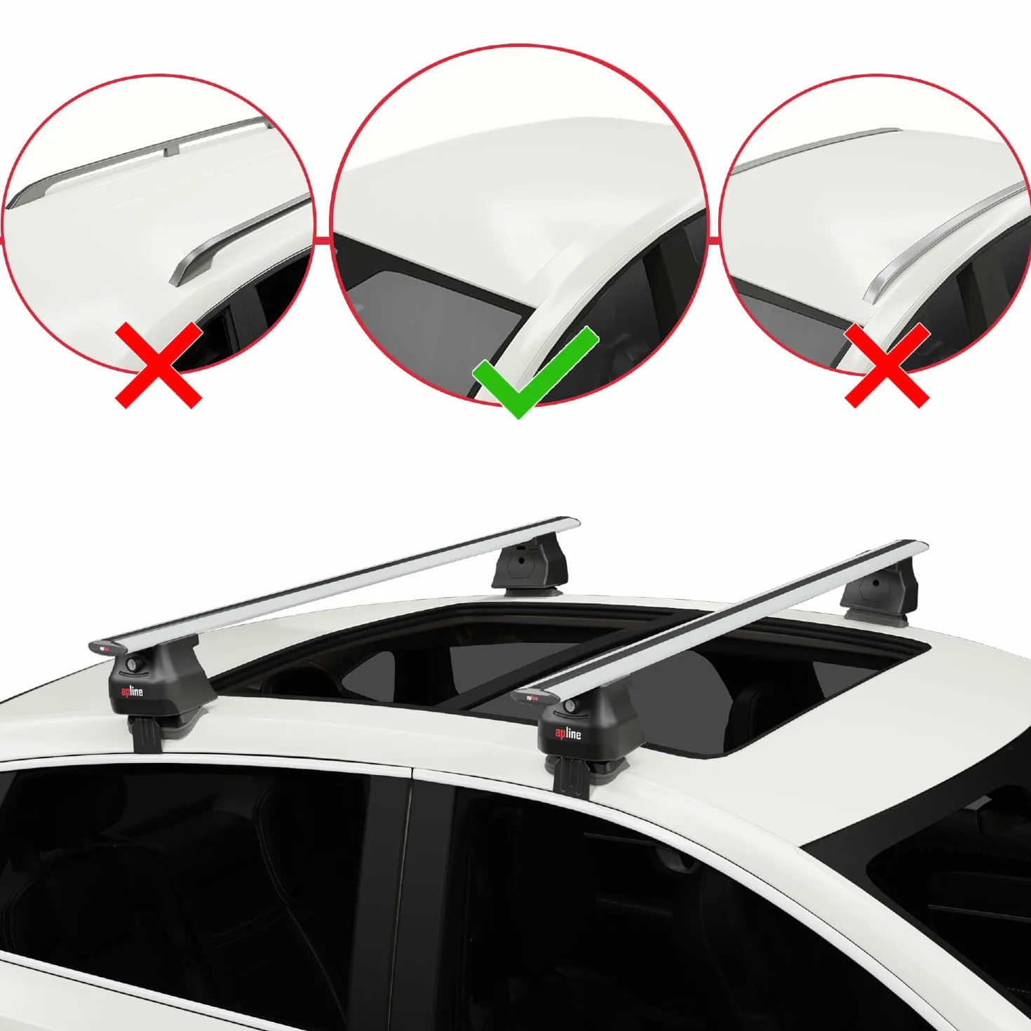 Aluminiowy bagażnik dachowy do Toyota Corolla 12 (E210) Sedan 2019-2022 ACE-4, szary
