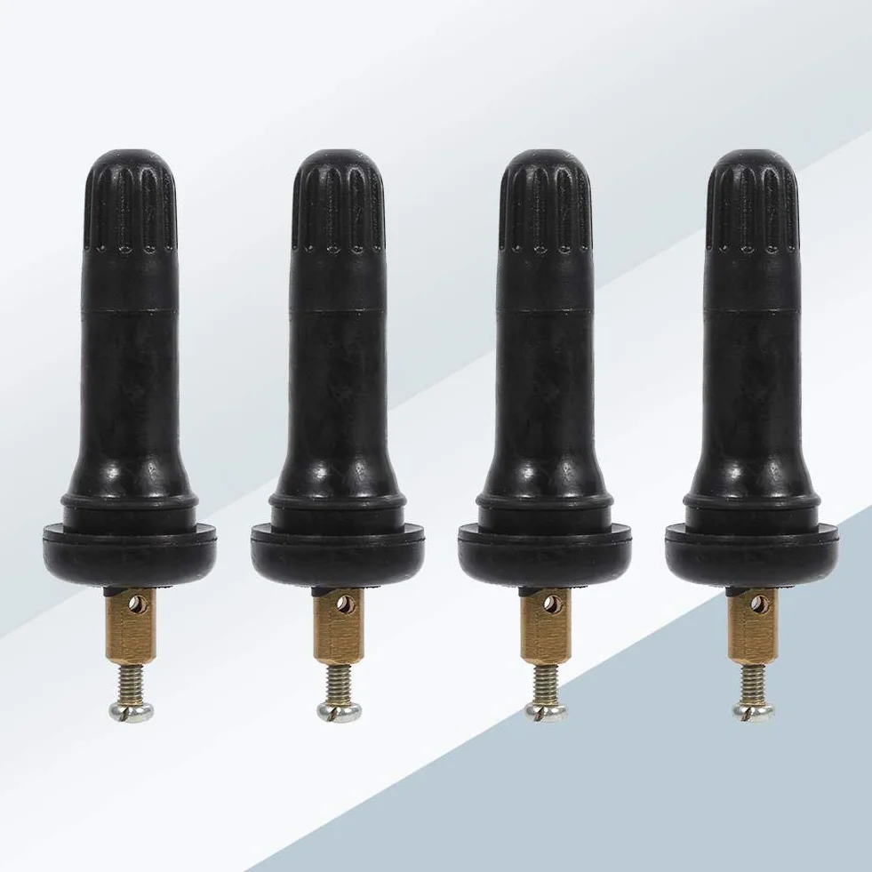 Qiilu 4 szt. System nadzoru TPMS ciśnienia powietrza Pneus Anti-Explosion Snap en Pneu Valve Tiges pour Regal