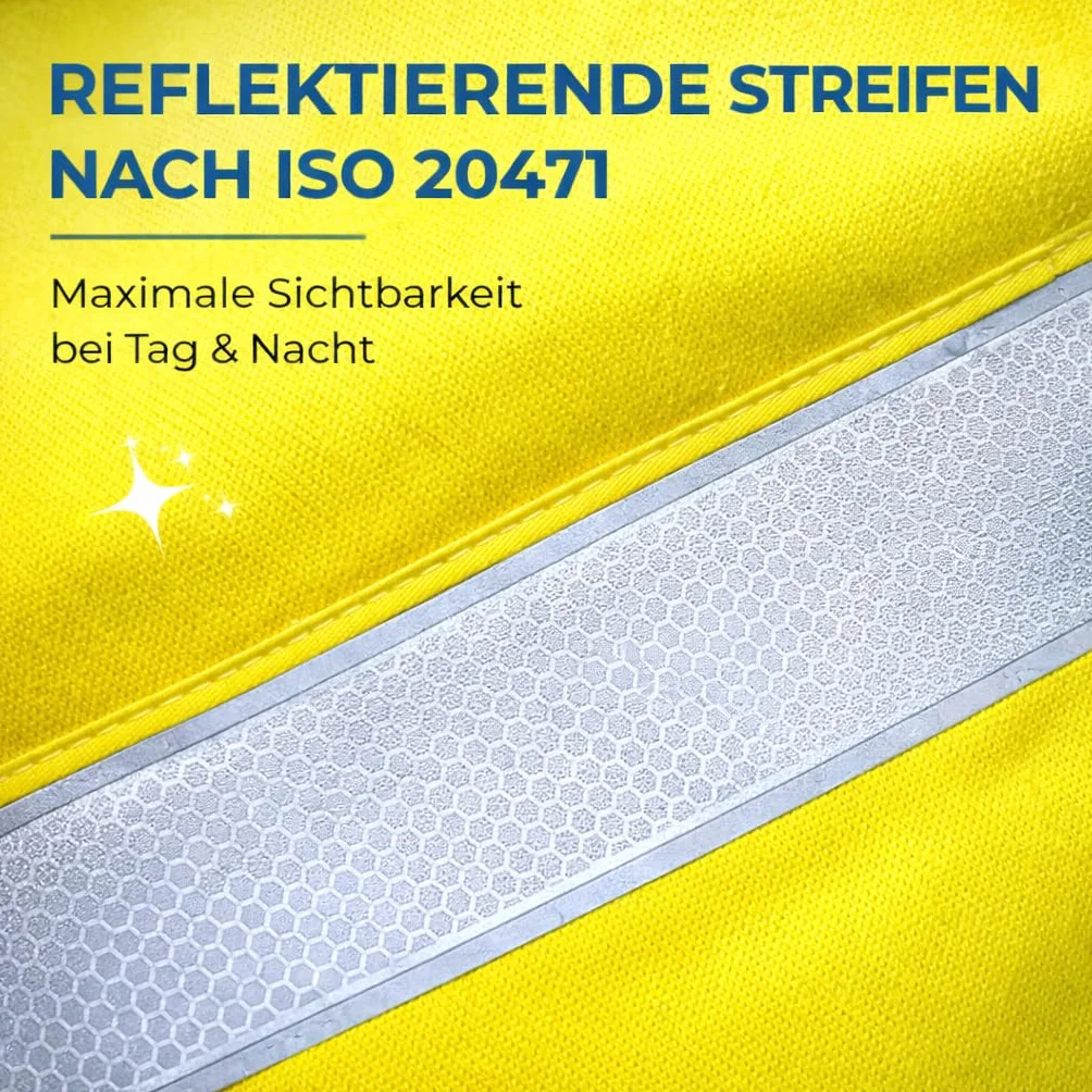 kamizelki ostrzegawcze do samochodu, żółte 2026 zgodnie z ISO20471, kamizelki bezpieczeństwa do samochodów osobowych i ciężarowych - akcesoria samochodowe (2x żółta kamizelka odblaskowa)