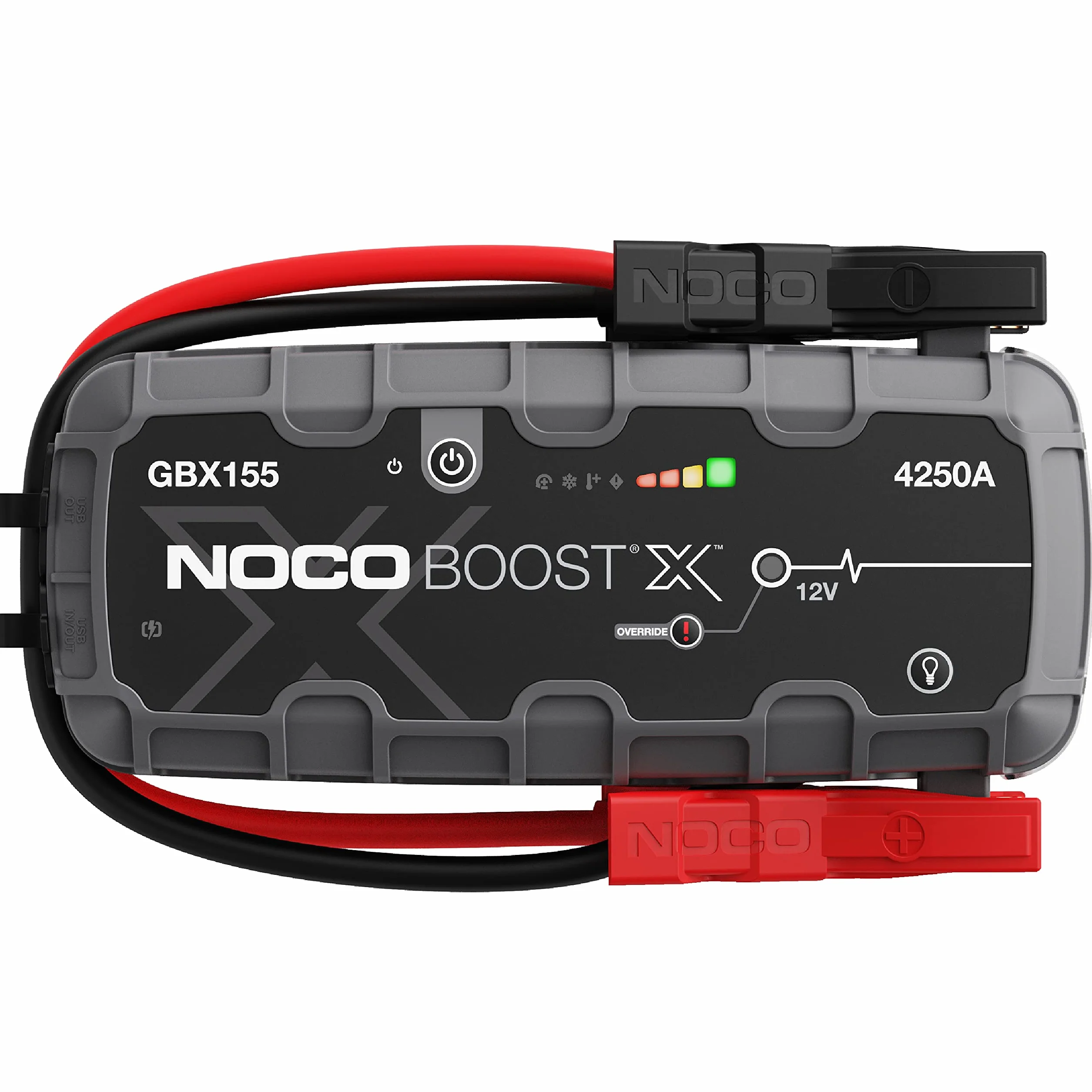 NOCO Boost X GBX155 4250A 12V UltraSafe Litowe Urządzenie Rozruchowe, Booster do Akumulatora i Kable Rozruchowe do 10,0 Litrowych Silników Benzynowych i 8,0 Litrowych Silników Wysokoprężnych