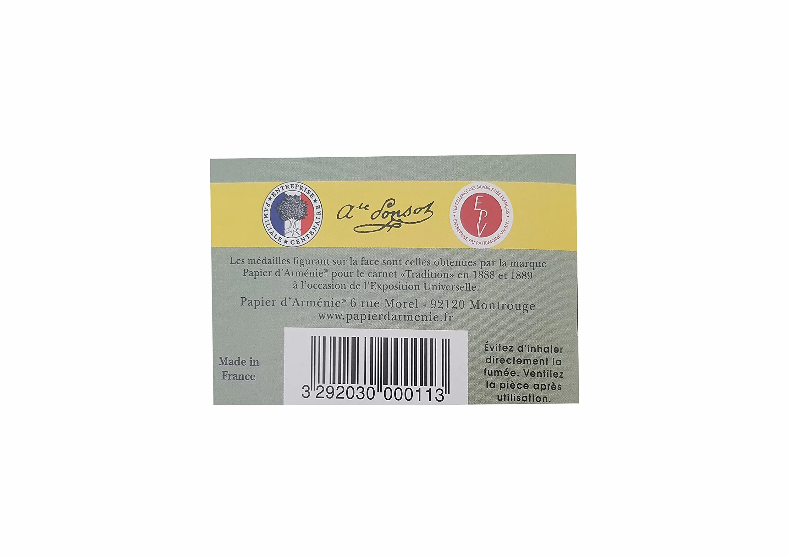 Papier d'Arménie TRADDITION - Zestaw 3 potrójnych zeszytów po 36 lameli • Papier d'Arménie ORYGINAL • Naturalny odświeżacz powietrza • Zapach do wnętrz • Odświeżacz powietrza
