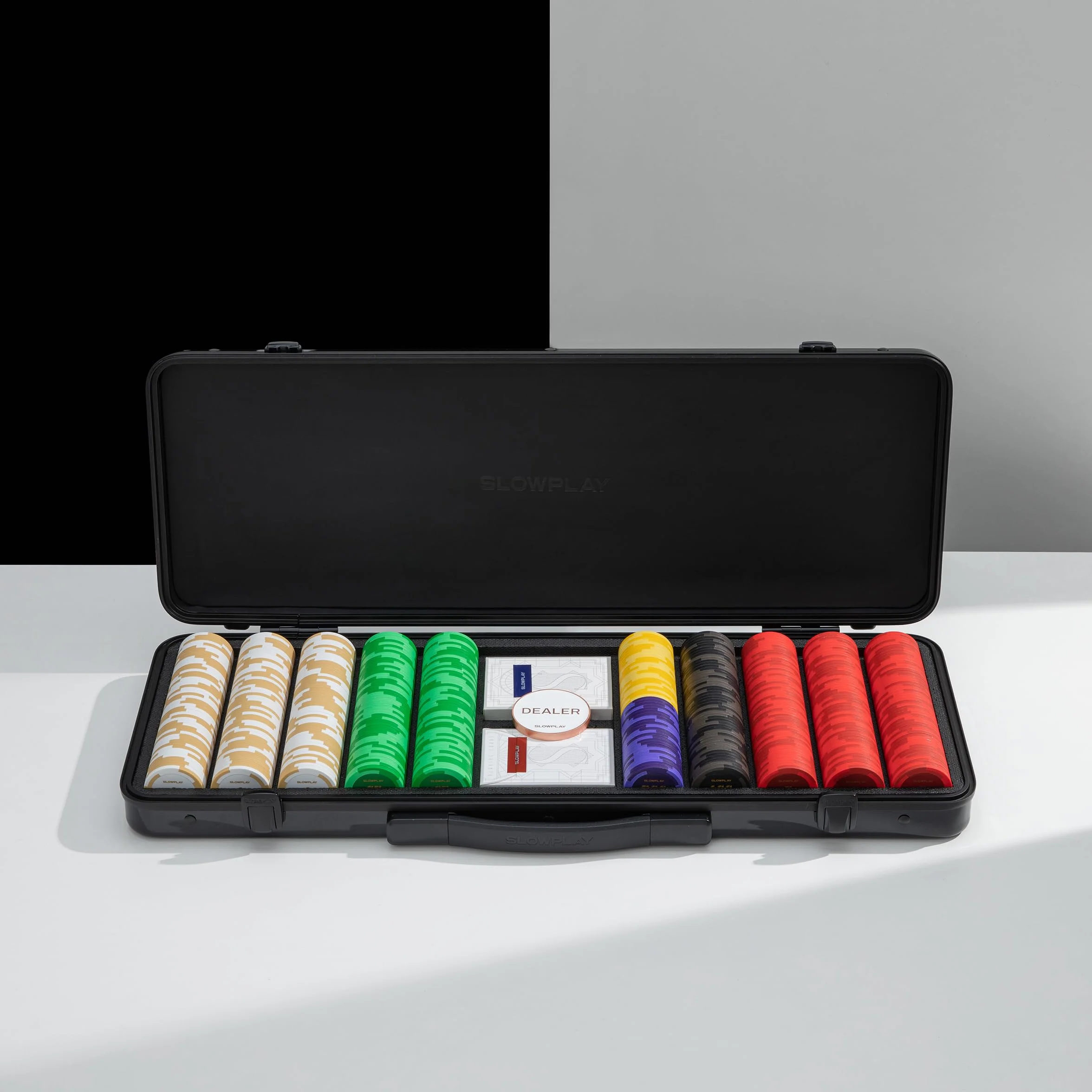 SLOWPLAY Godel Poker Chip Case, Czarny, 300pcs Chips Capacity, Do chipów 39/40 mm