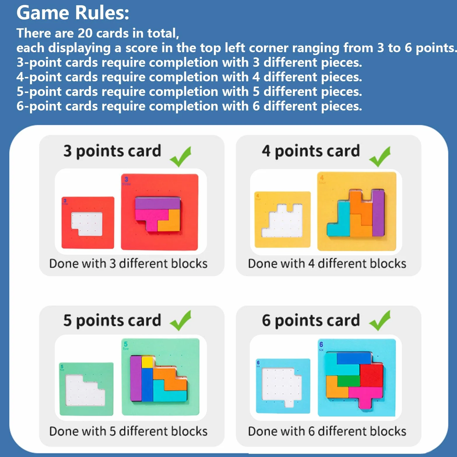 Tetris gra w pojedynki, drewniane puzzle Tetris Tangram, gry koncentracyjne dla dzieci od 4, 5, 6, bloki, puzzle Montessori, gra 4, 5, 6 lat, inteligencja, zabawka edukacyjna od 4