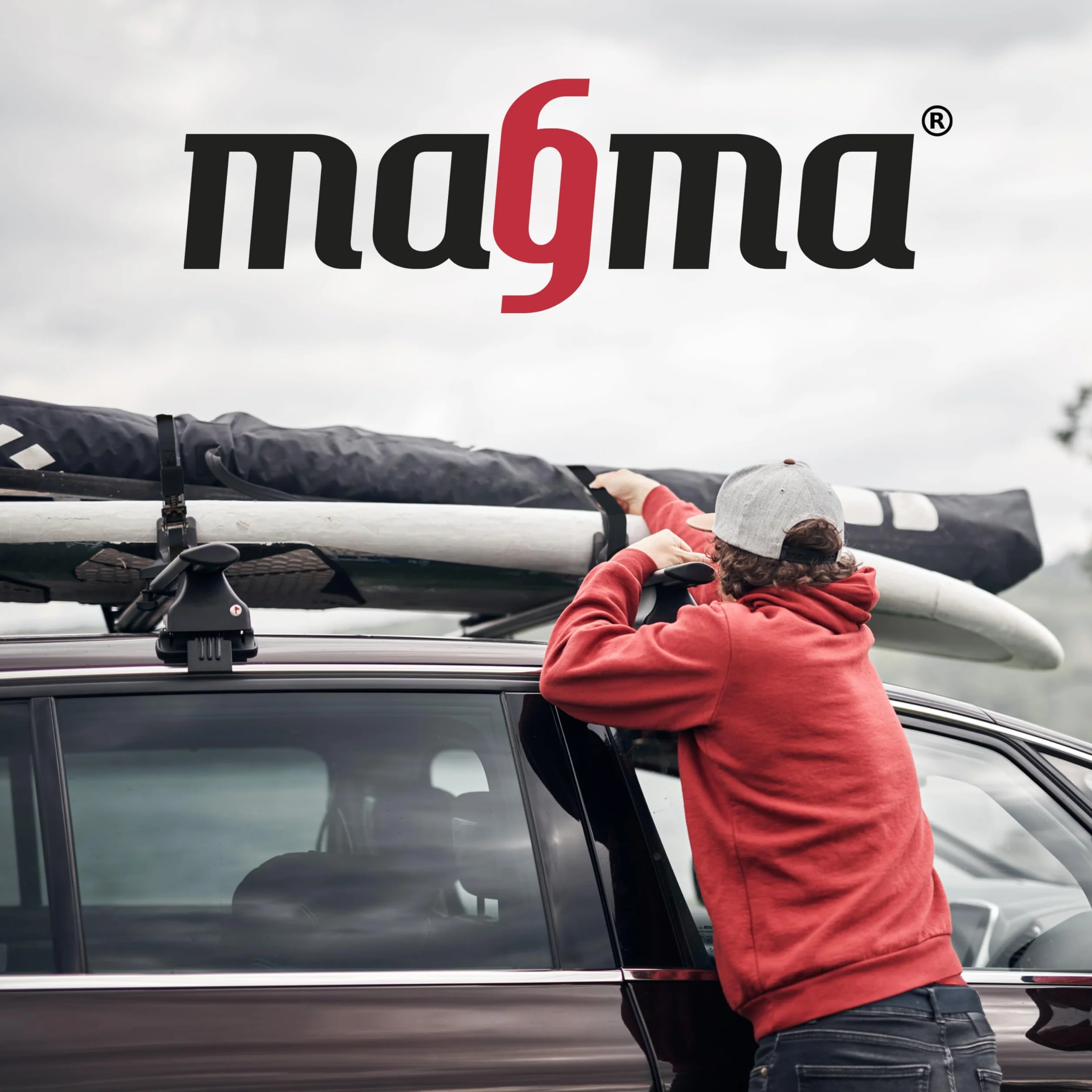 MAGMA Zestaw pasów Tie-Down 3,5 m z napinaczem zapadki, czarne