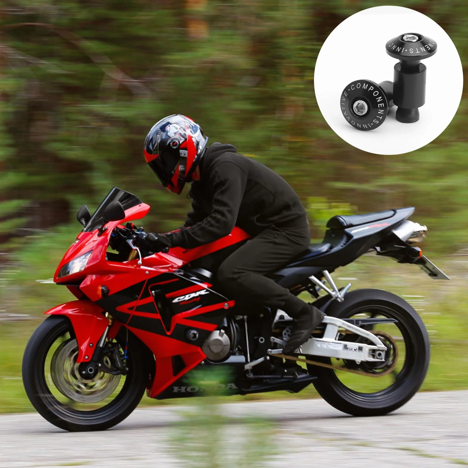Uniwersalne aluminiowe końcówki kierownicy motocykla CNC 22 mm (7/8) ochrona przed wstrząsami