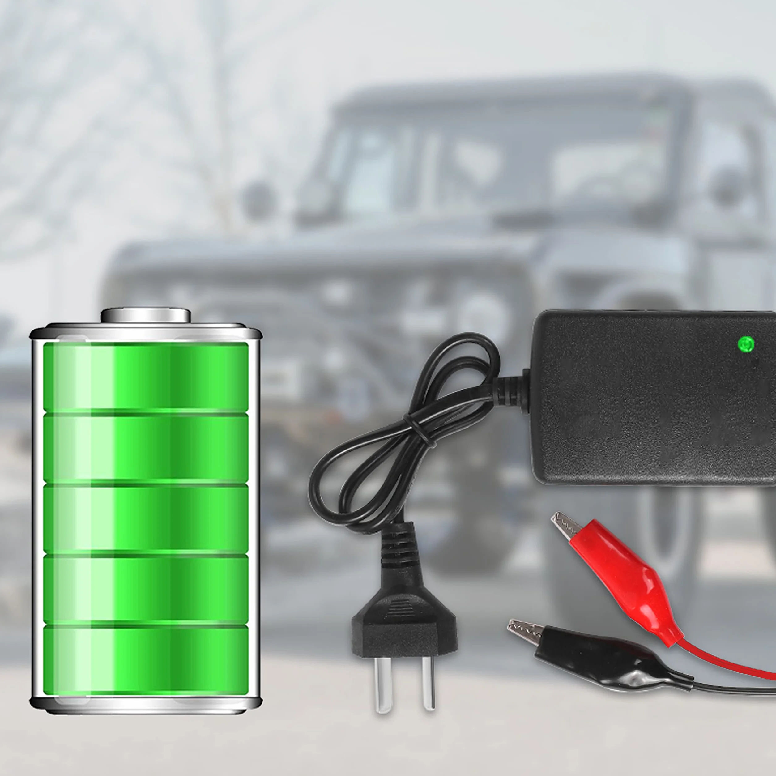 Retoo Ładowarka do akumulatorów żelowych 12 V 1,5 A kabel 1,3 m