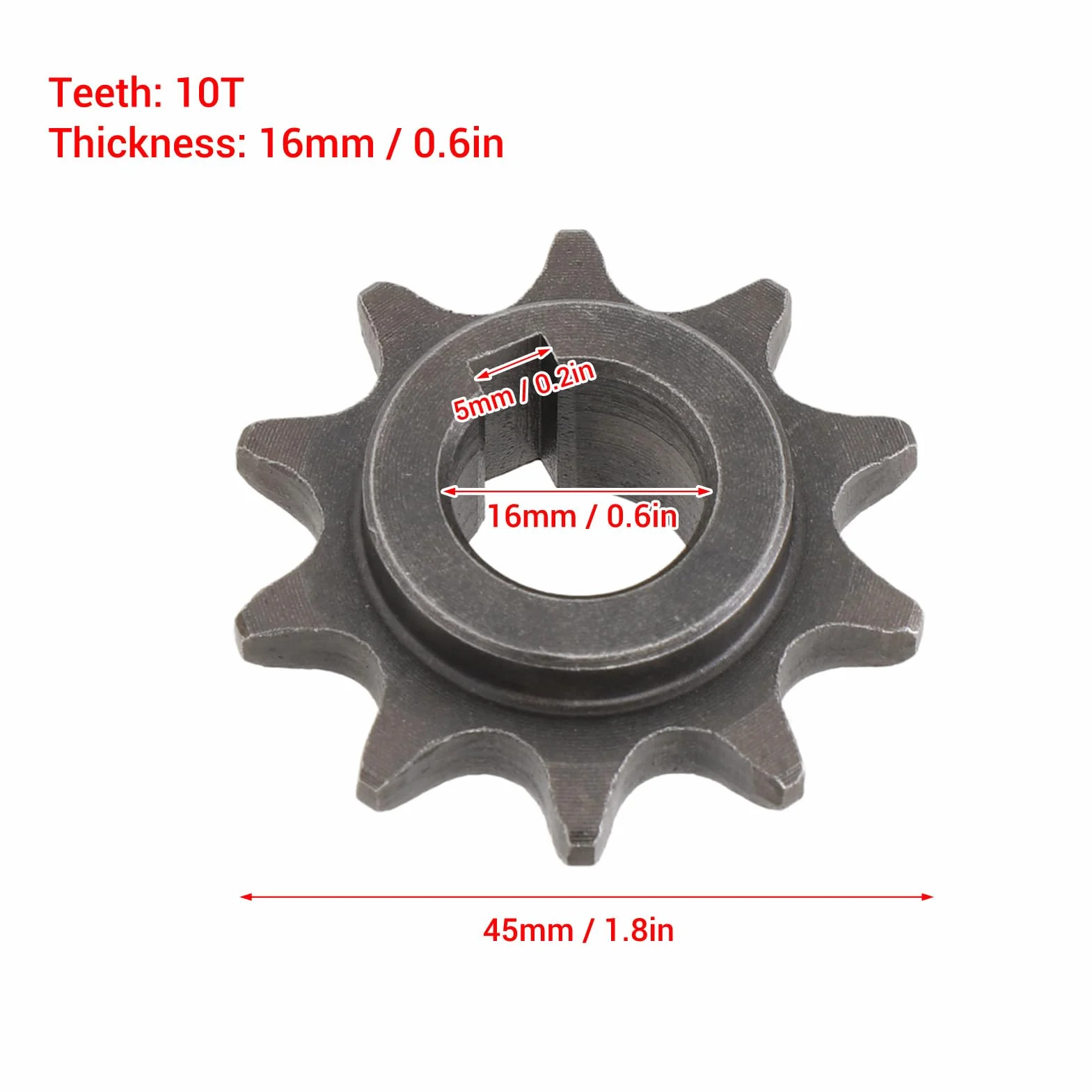 420 10T Przednia Zębowa Zębowa, Stalowa łańcuch łańcucha Zębata, część Zamienna Mini Roweru CT200U, Otwór 16 Mm z łańcuchem 420, łatwa Instalacja dla Chińskich Silników o 200