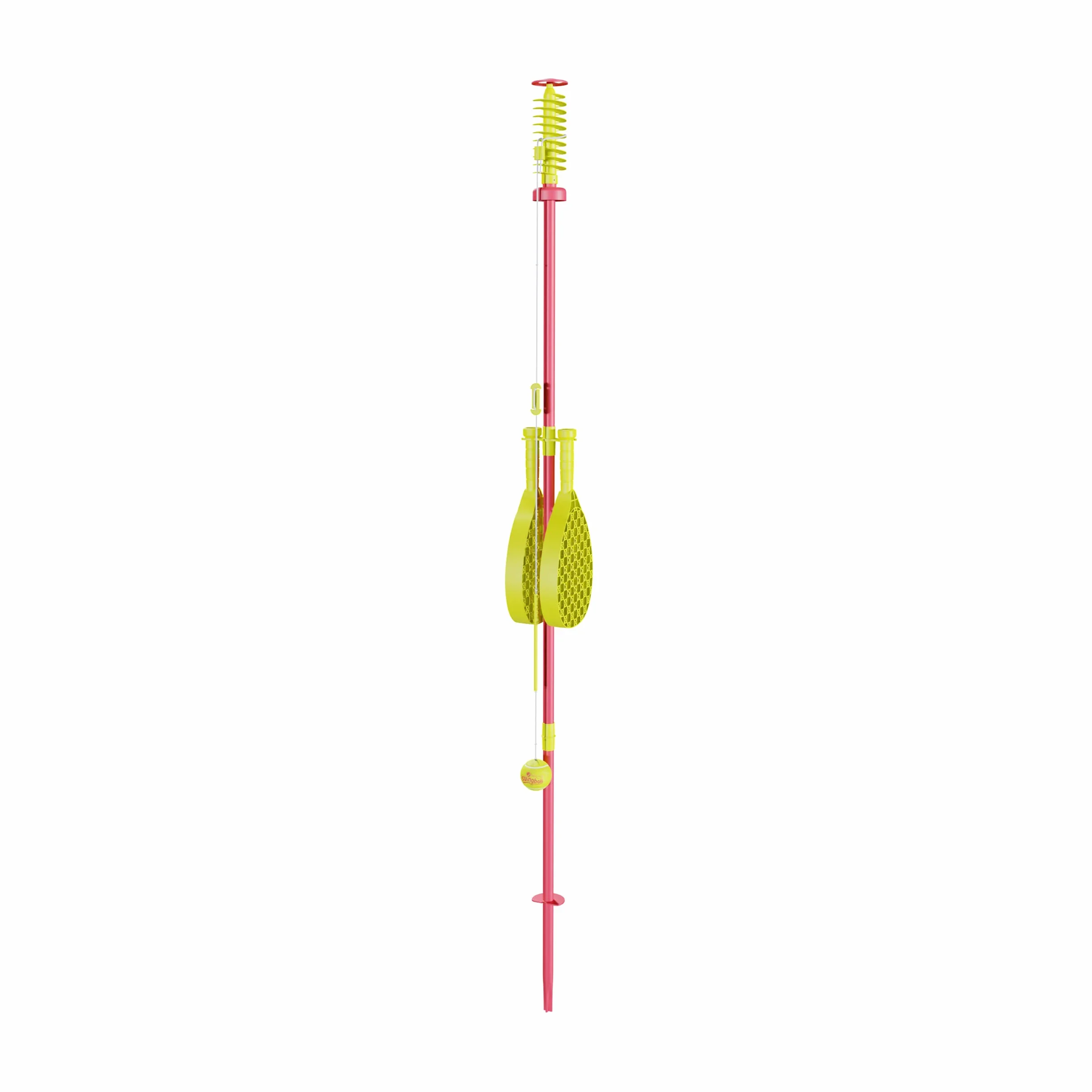 Swingball Classic Original | Czerwono-żółty | Zajęcia na świeżym powietrzu | Tradycyjny zestaw z słupkiem w ziemi | Prawdziwa piłka tenisowa i 2 kije mistrzowskie | Odpowiednia od 5 lat