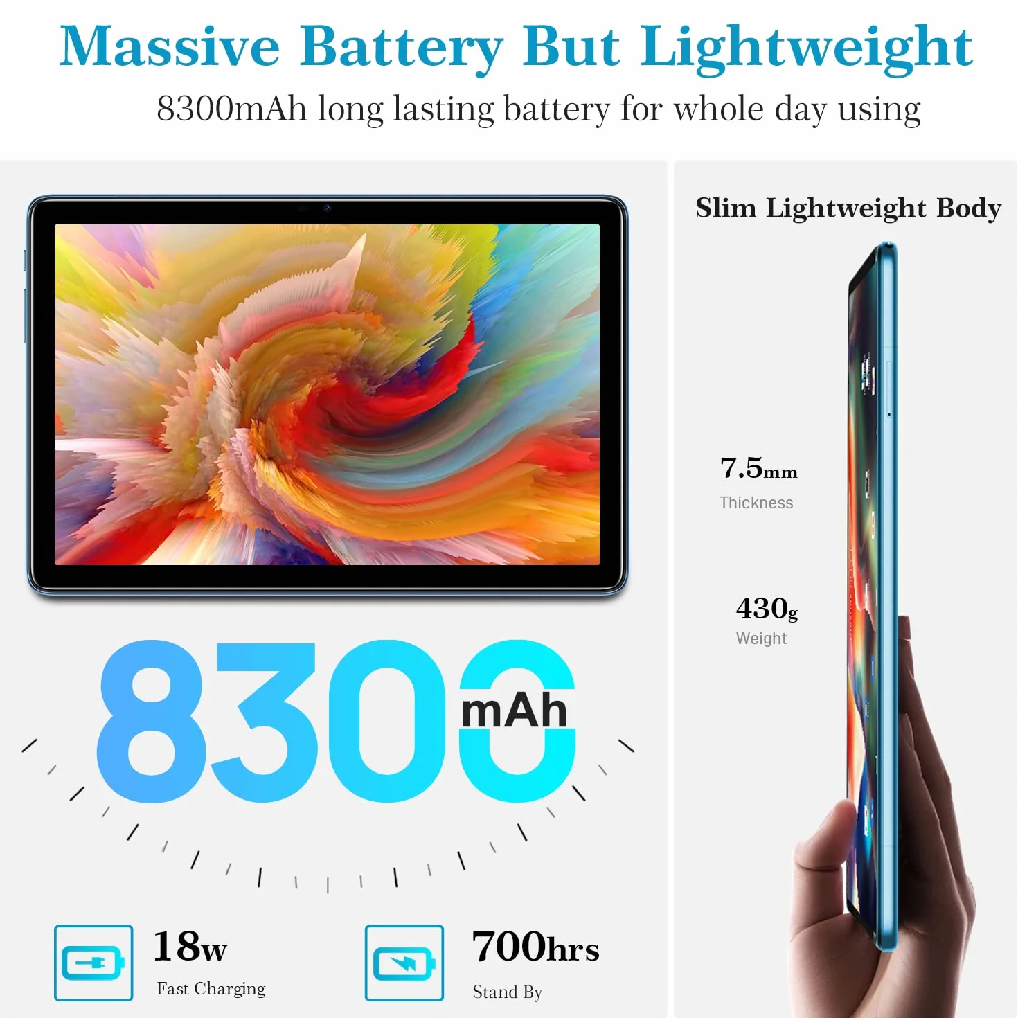 Tablet 10,1 cala, tablet 15 GB RAM 128 GB ROM (1 TB rozszerzany), Android 12 5G + 2,4G WiFi |13 MP + 8 MP | Ekran HD IPS |8300mAh | Bluetooth 5.1| Niebieski długopis dotykowy