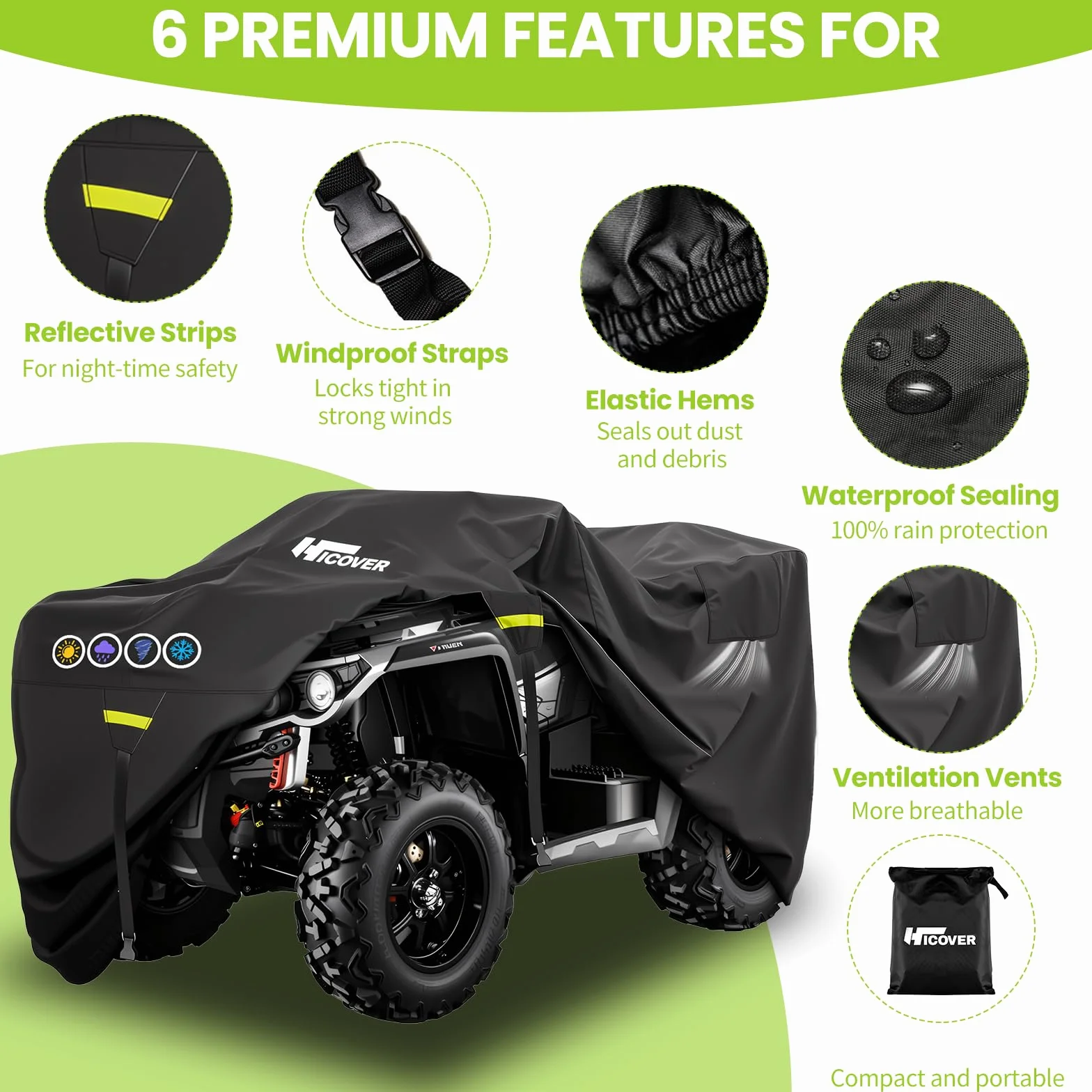 Pokrowiec na quada ATV 600D Heavy Duty wodoodporna
