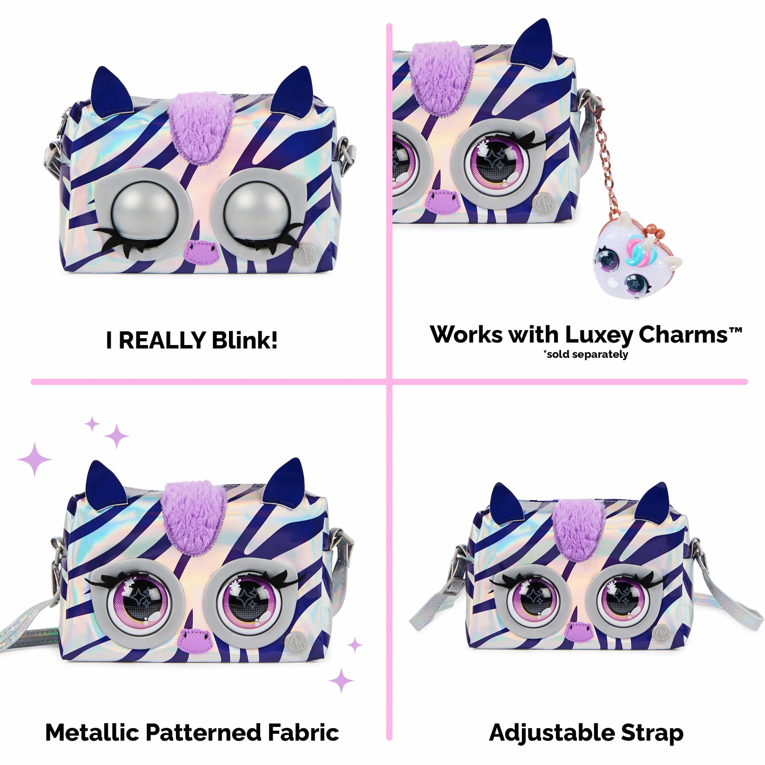 Spin Master Purse Pets: Metallic Magic Zebra - Rebel Stripez (6066464)