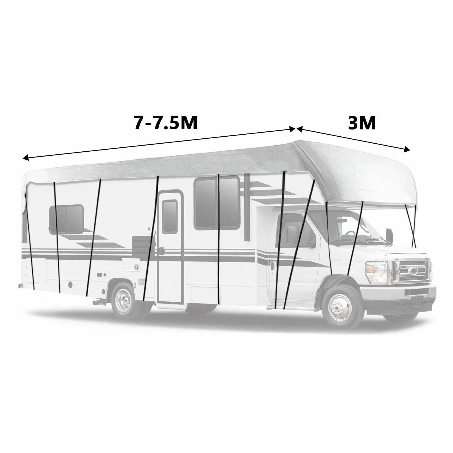 Pokrowiec na samochód kempingowy 700-750 cm ochrona UV słońce śnieg