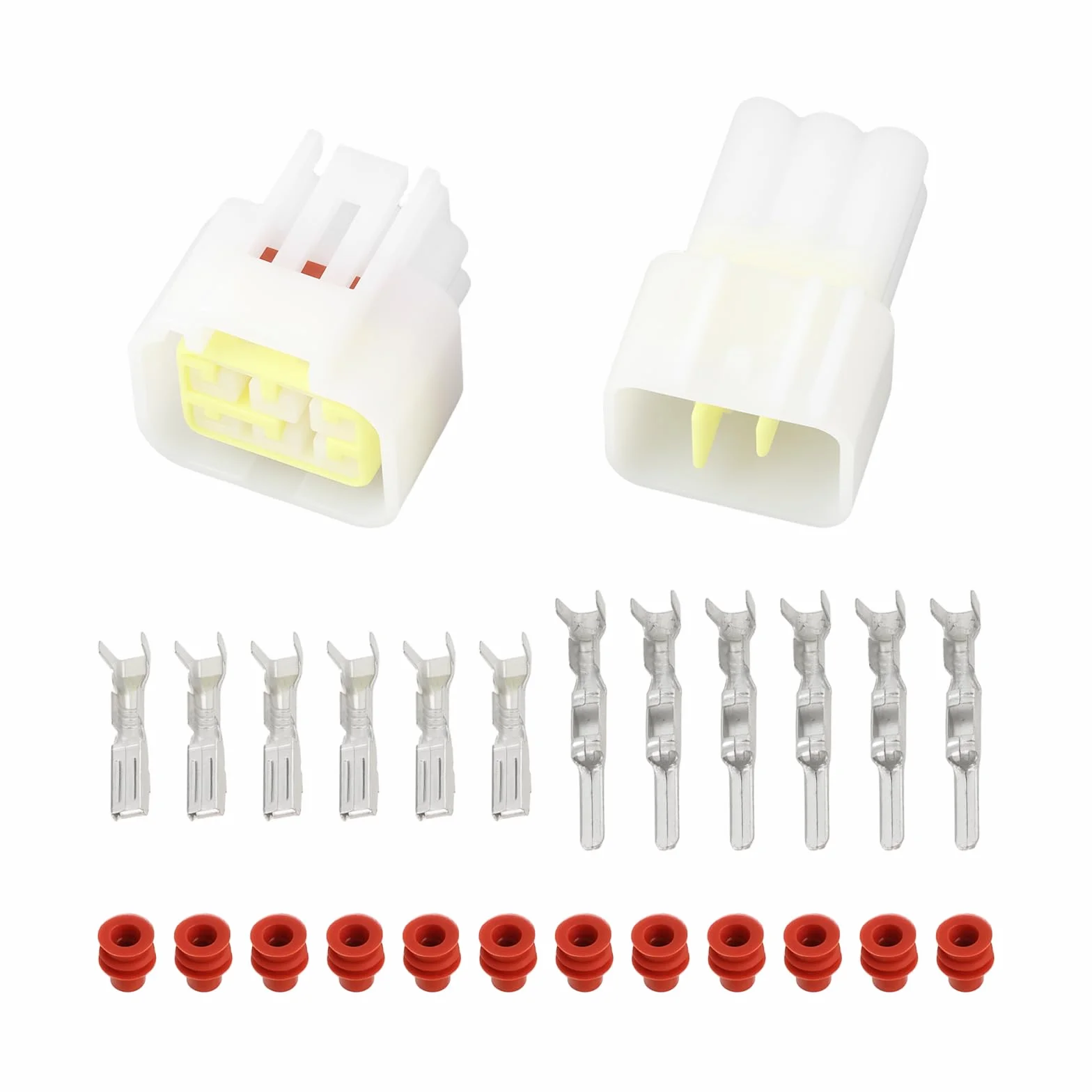 2 zestawy 6-pinowych wodoodpornych złączy elektrycznych 6187-6561 6180-6771 do samochodu, motocykla, ATV, UTV, skutera, ciężarówki