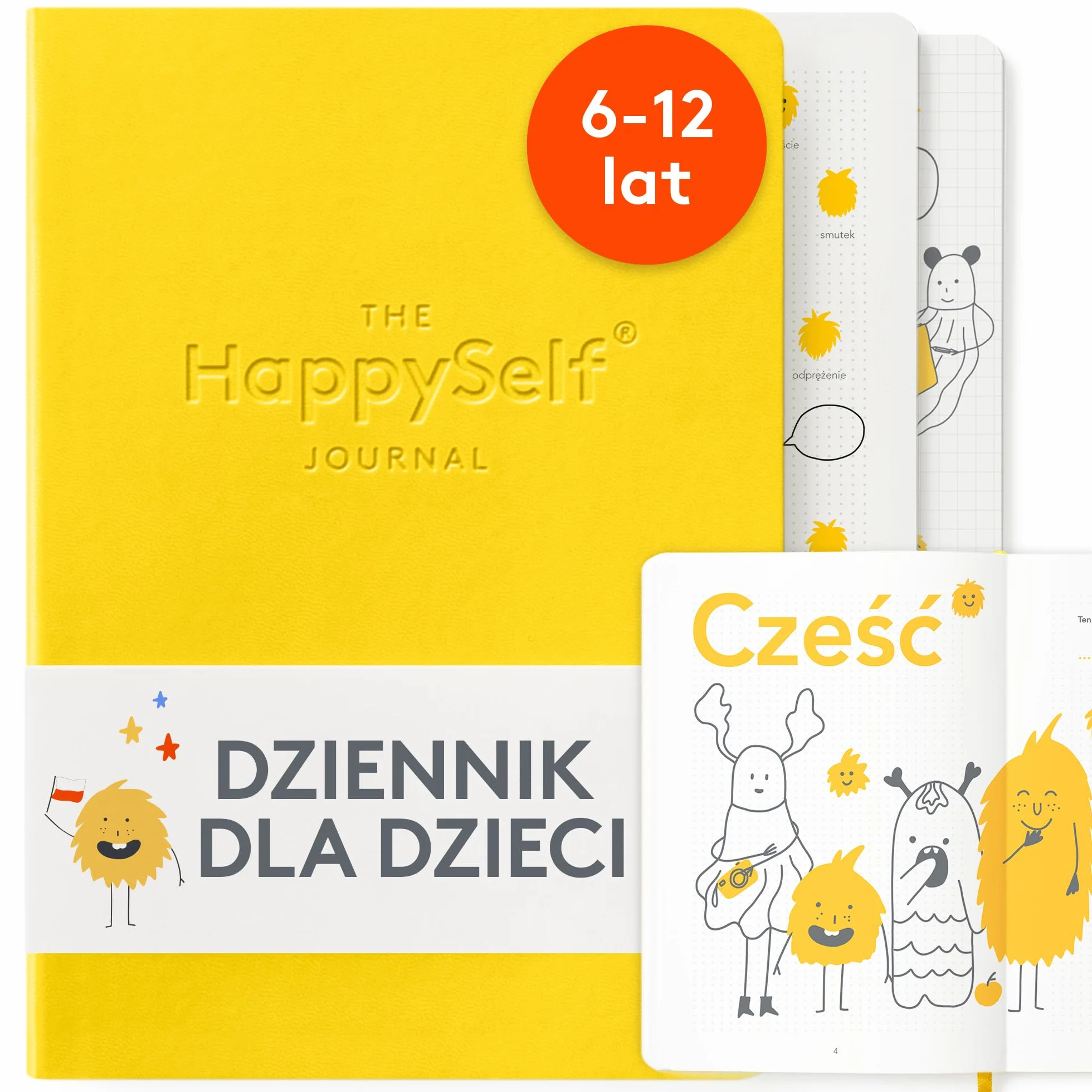 HappySelf Journal - dziennik dla dzieci w wieku 6-12 lat promujÄ…cy szczÄ™Å›cie, rozwijanie pozytywnych nawyków i pielÄ™gnowania umysÅ‚ów [Wydanie polskie]