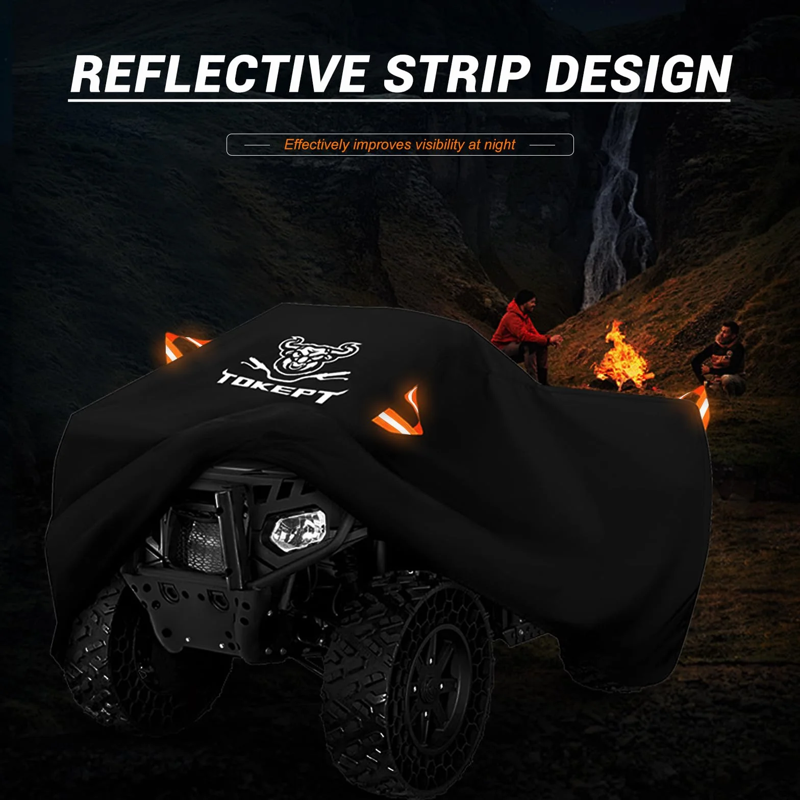 Pokrowiec na ATV, wodoodporny, wytrzymały pokrowiec na czterokołowiec i quada, całoroczny, odporny na warunki atmosferyczne i UV, do Polaris″, Kawasaki, Yamaha, Suzuki, Honda (czarny, XL)