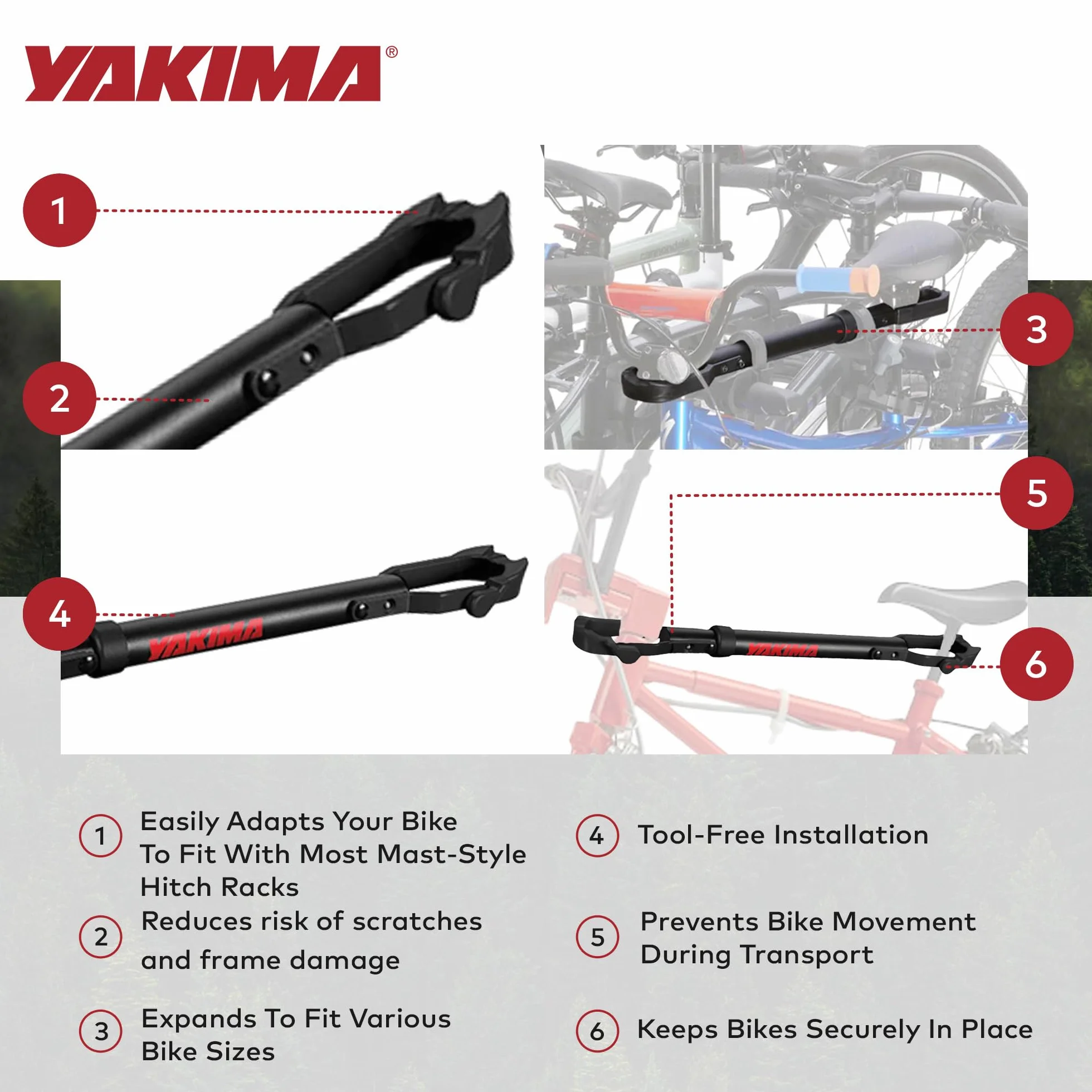 YAKIMA - Bagażnik rowerowy montowany na haku TubeTop