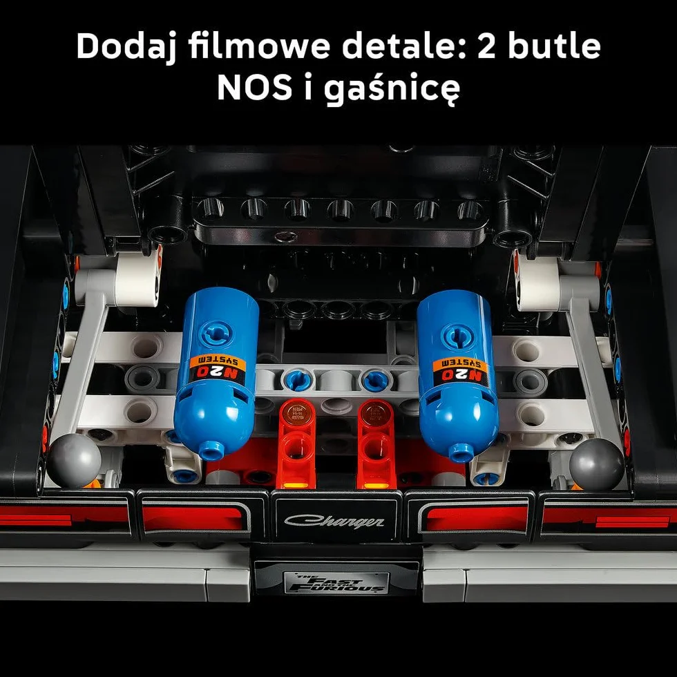 LEGO Technic Samochód Fast and Furious Dodge Charger R/T, zestaw konstrukcyjny dla dorosłych z filmu Szybcy i wściekli, ozdoba do salonu lub biura, pomysł na prezent urodzinowy dla mężczyzny 42231