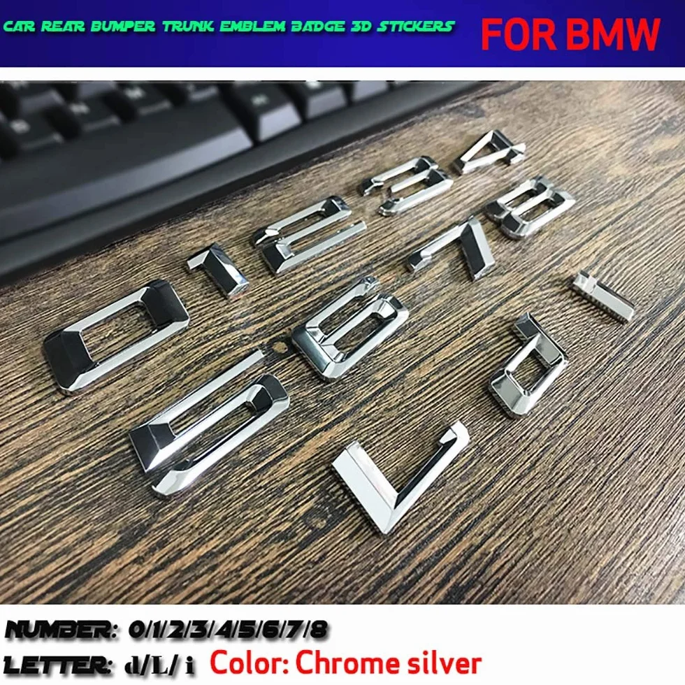 ontto Chromowana plakietka samochodowa emblemat do serii BM-W 7 735i E38 E65 E66 E67 E68 F01 F02 F03 F04 G11 G12 srebrna