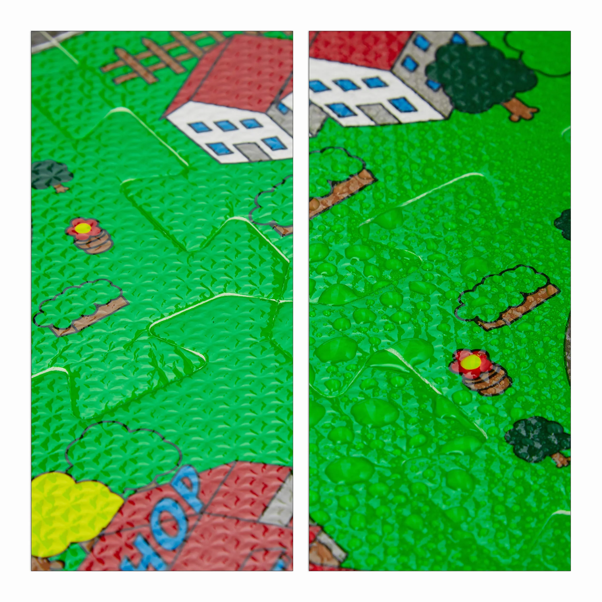 Relaxdays Puzzle z motywem ulicy, 9-częściowy dywan samochodowy, nie zawiera substancji szkodliwych, pianka EVA, pokój dziecięcy, szer. x gł.: 90 x 90 cm, kolorowy