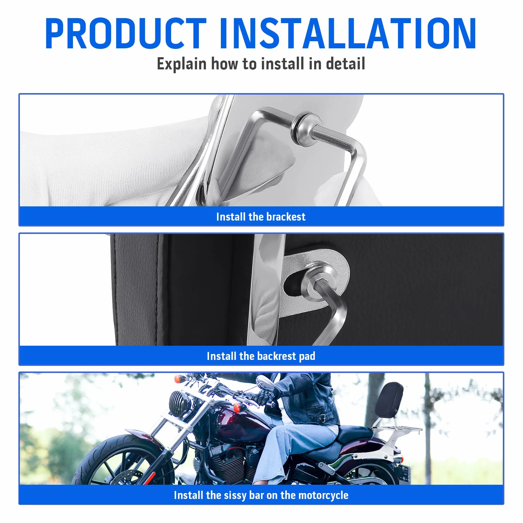 Oparcie Sissy Bar do motocykla Suzuki Boulevard C50 2005–2011