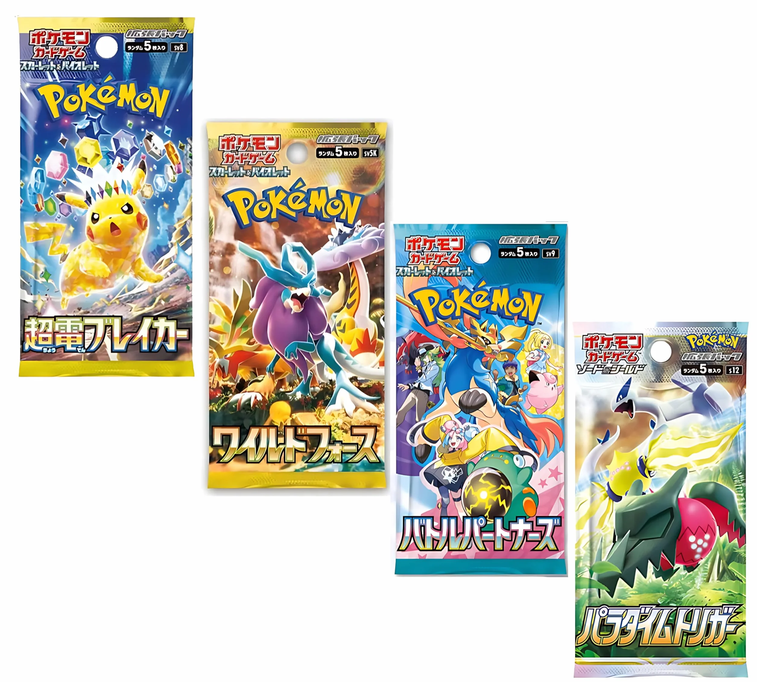 Titan Cards: 4 Pakiety Pokémon, Pakiet Pokemon Booster Bundle japońskie karty Pokémon, Uwierzytelnienie tytanu