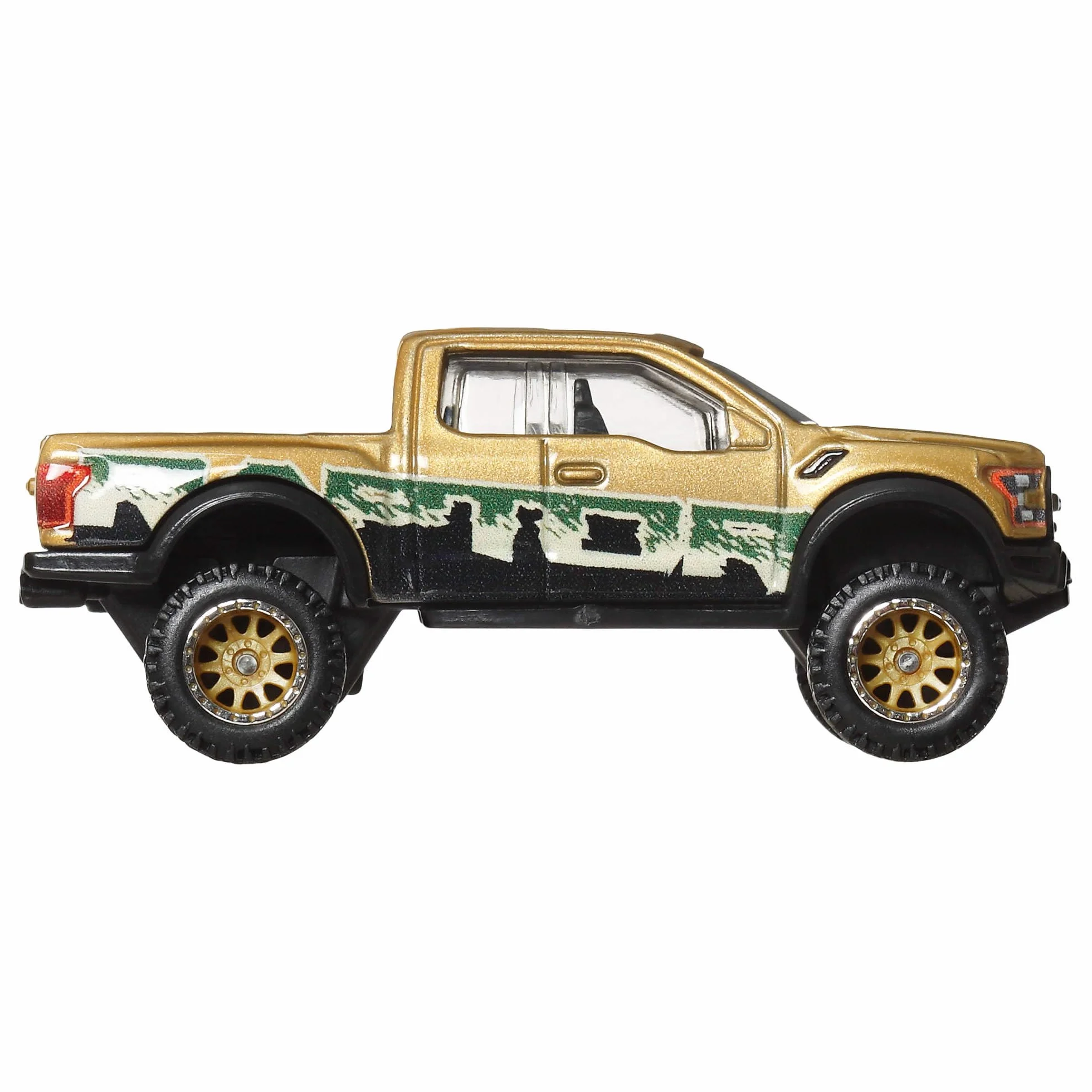 Hot Wheels Premium Car Culture Kultowe auta Off Road ’17 Ford F150 Raptor Metalowy samochód zabawka w skali 1:64 z oponami Real Riders, JBK70