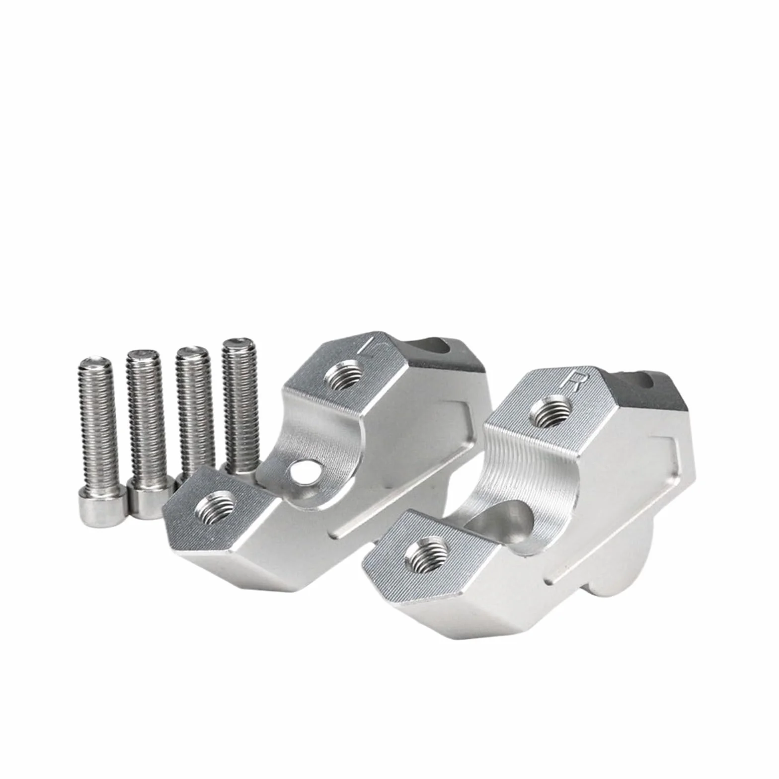 Kierownica Riser Clamp Podnośnik Kierownicy Motocykla Pasuje Do BMW F800GS F800 F 800 GS 2023 2024 2025 Akcesoria Uchwyt Powrót Przesuń Podnośnik(Silver-With Logo)