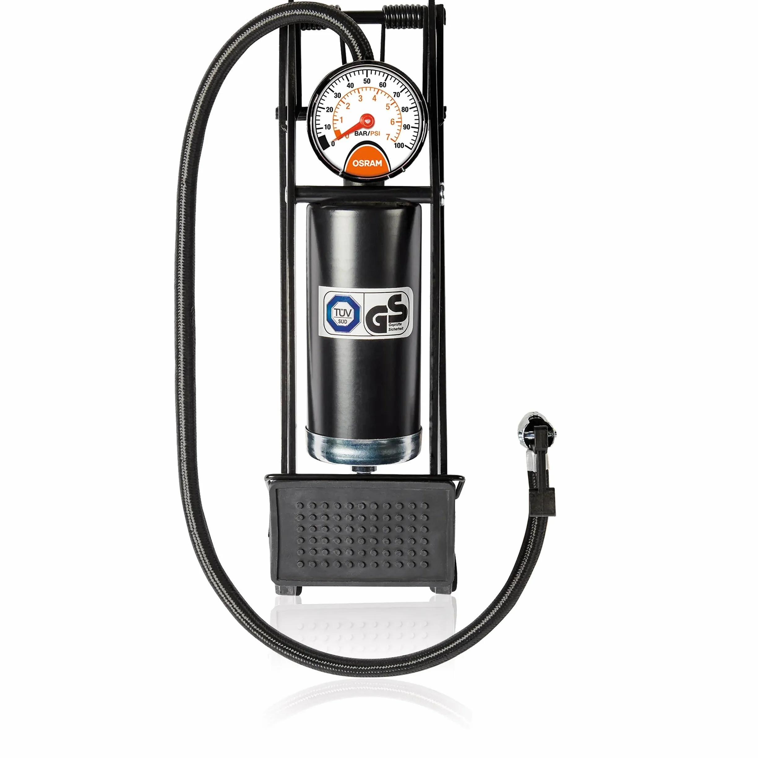 OSRAM TYREinflate 10 ESSENTIAL pompka nożna pedał antypoślizgowy pojedynczy cylinder