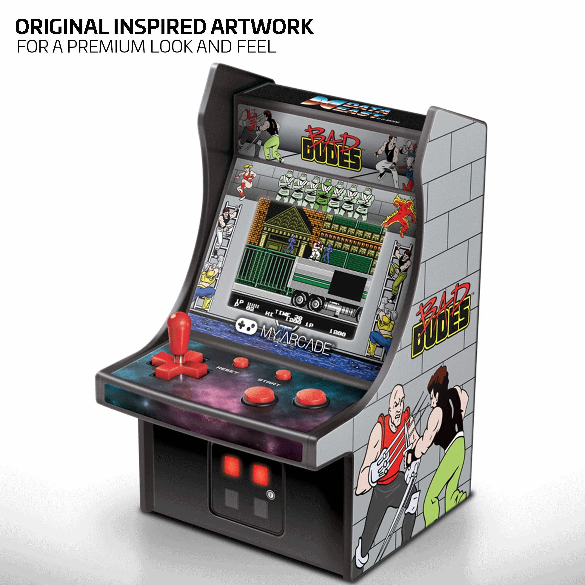My Arcade DGUNL-3214 Bad Dudes Micro Player Arcade Machine - 6 Inch Collectable