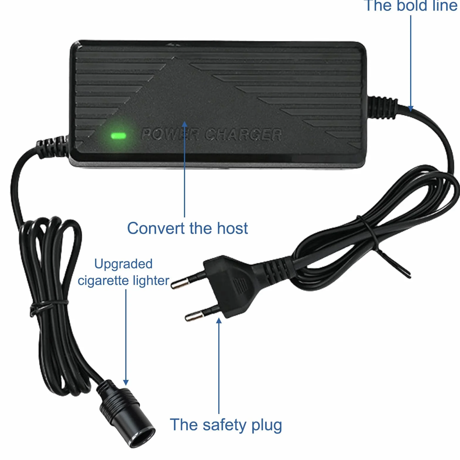 Adapter sieciowy do samochodu, 220 V na 12 V 10 A, adapter do gniazda zapalniczki samochodowej, przetwornica prądu do odkurzacza samochodowego, lodówki, kompresora, pompowania opon