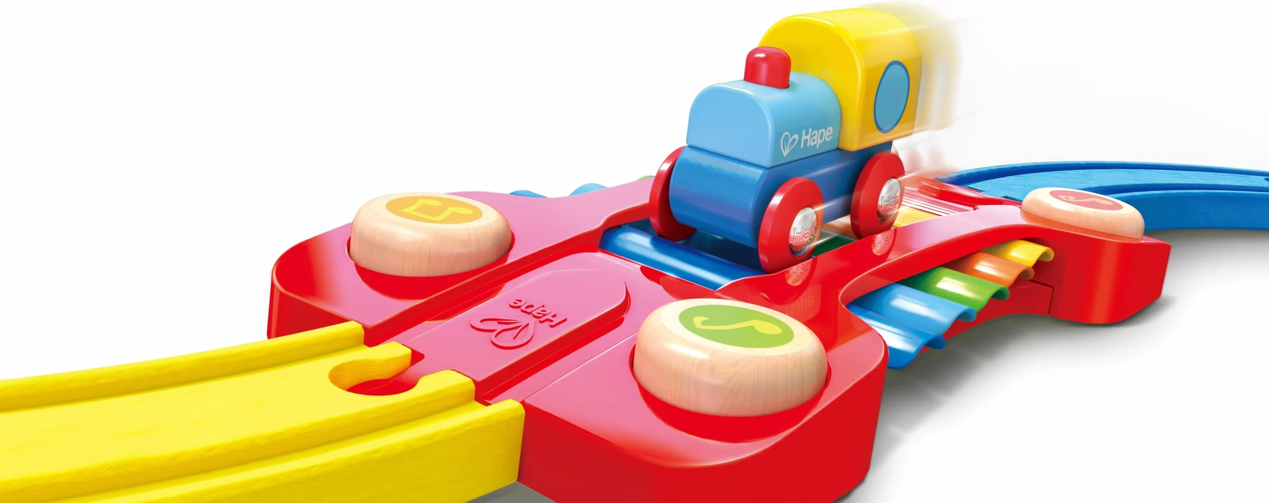 Hape E3826 Rainbow puzzle kolejka, wielokolorowa, jeden rozmiar