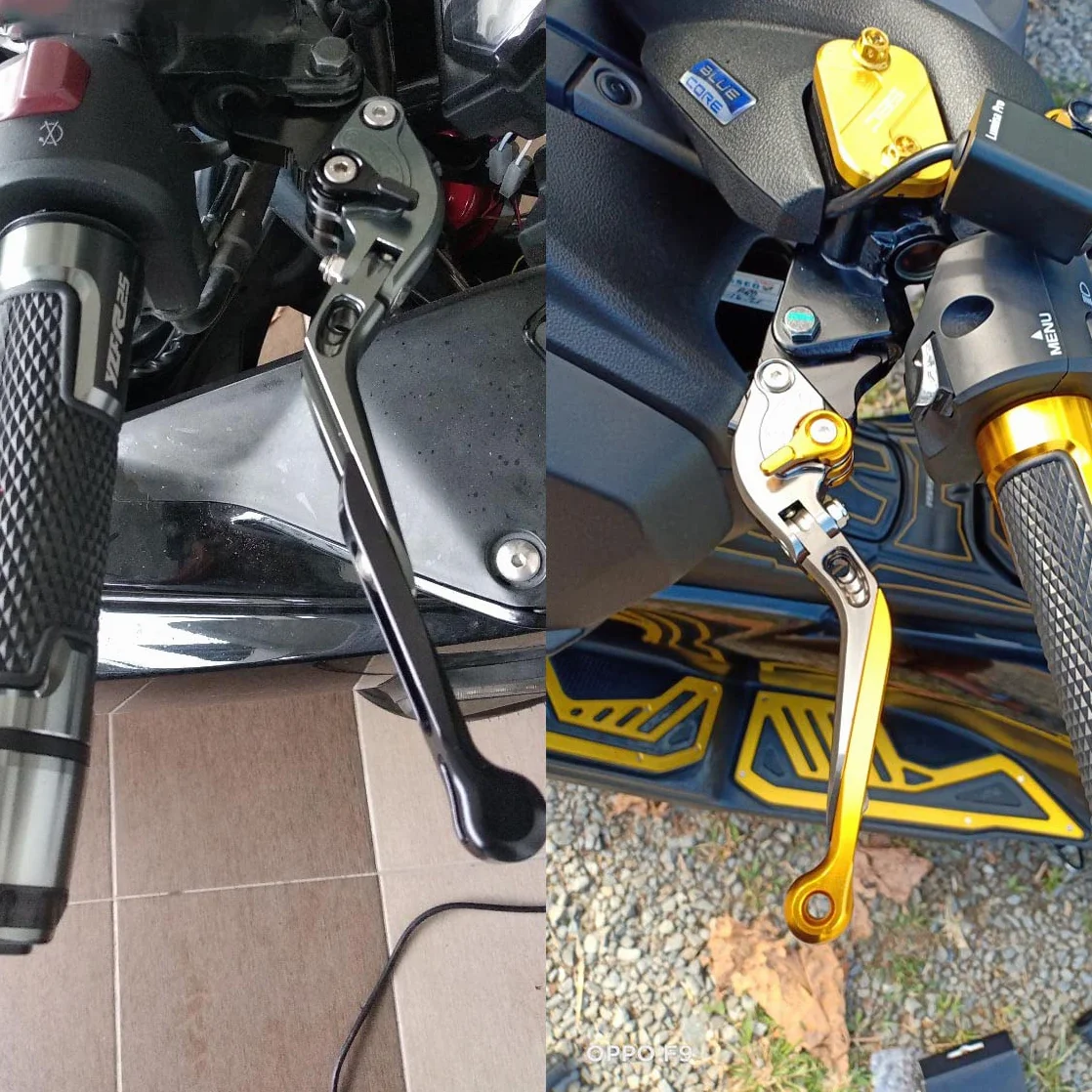 Motocykl Guzzi Stelvio Dźwignia Sprzęgła Hamulca Składana Wysuwana Stop Aluminium CNC Niebieski